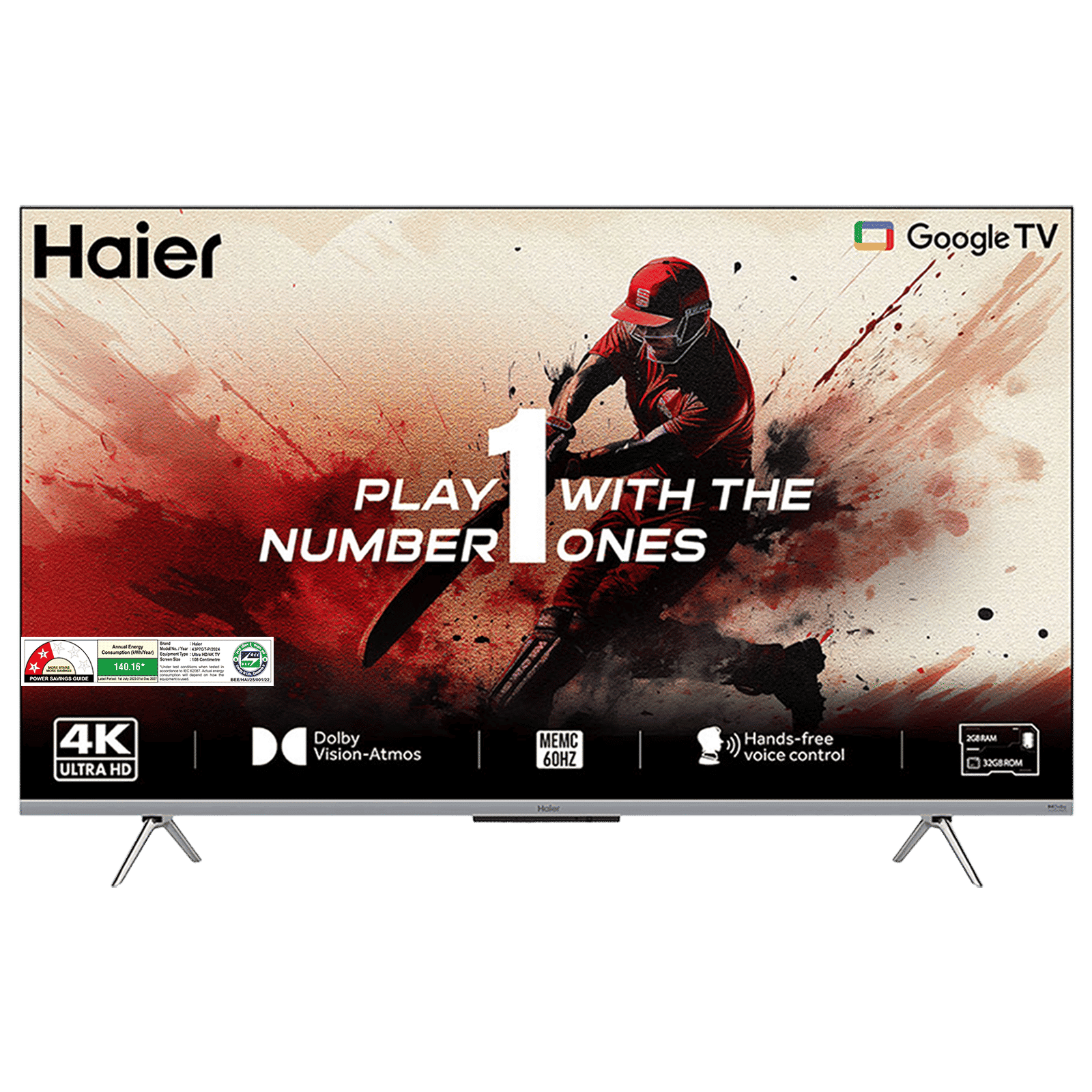 Haier P7 Series 109 cm (43 inch) 4K Ultra HD LED Smart Smart Google TV with Dolby Vision & Dolby Atmos (2024 model) Haier P7 Series 109 cm (43 inch) 4K Ultra HD LED Smart Smart Google TV with Dolby Vision & Dolby Atmos (2024 model)_1