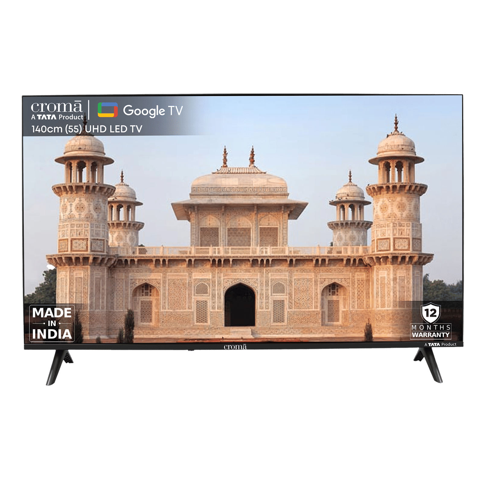 Croma 140 cm (55 inch) 4K Ultra HD LED Google TV with Google Voice Assistant Croma 140 cm (55 inch) 4K Ultra HD LED Google TV with Google Voice Assistant_1