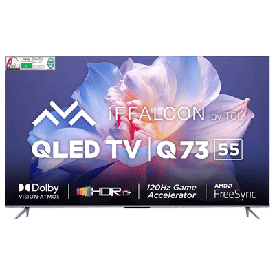 iFFALCON Q73 140 cm (55 inch) 2 Star QLED 4K Ultra HD Google TV with Dolby Atmos & DTS Virtual:X (2023 model)
