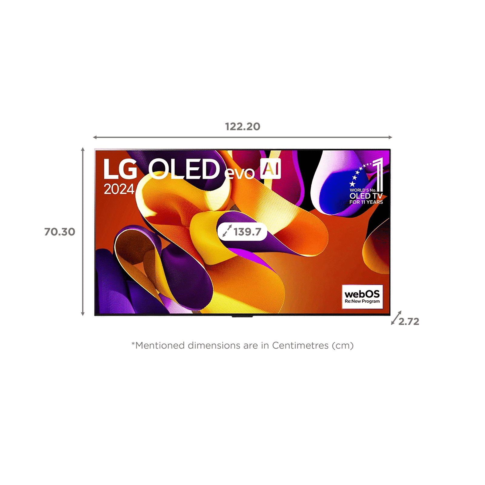 LG evo AI G4 140 cm (55 inch) OLED 4K Ultra HD Smart WebOS TV with Dolby Atmos (2025 model)_3