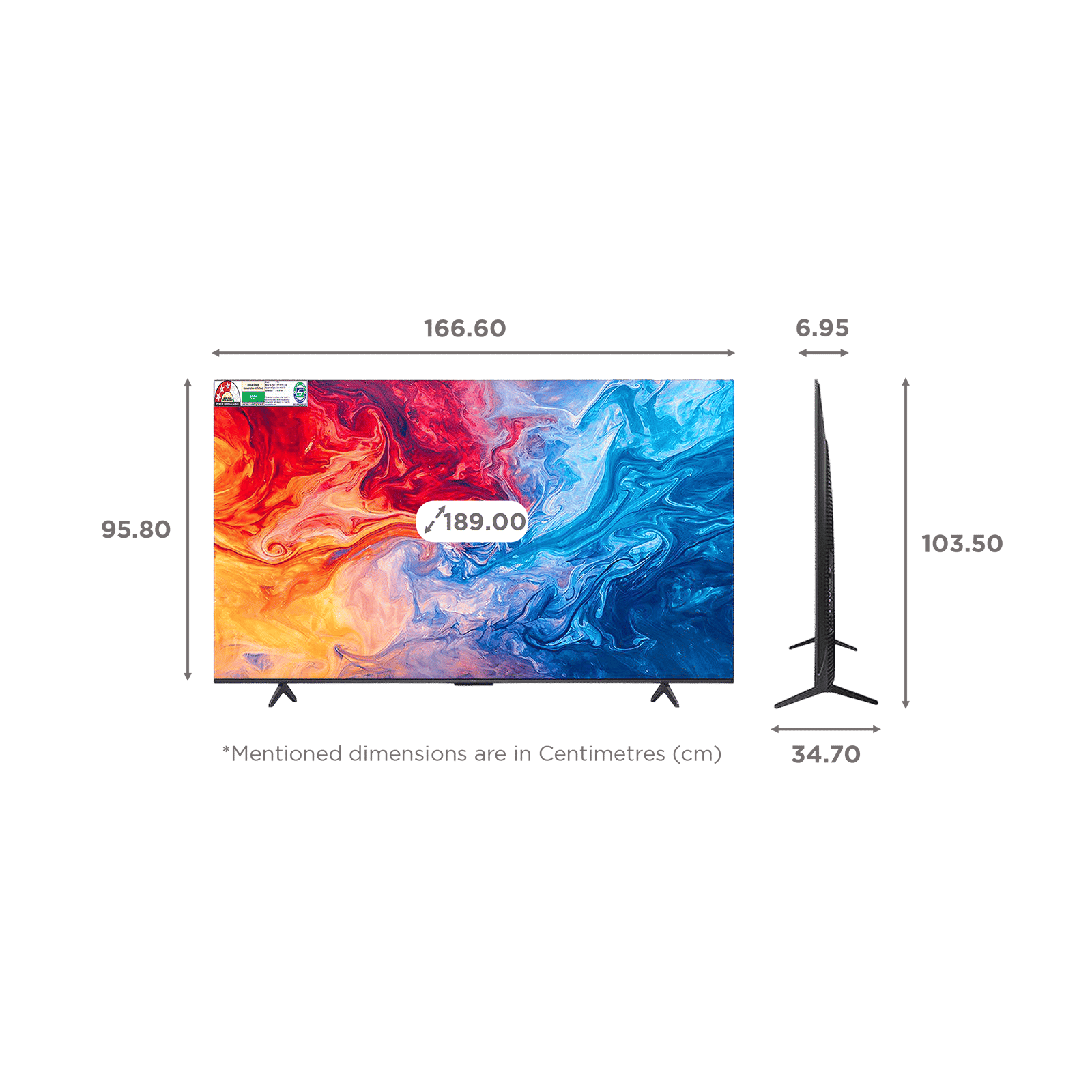 TCL P71B Pro 190 cm (75 inch) QLED 4K Ultra HD Smart Google TV with Dolby Vision and Dolby Atmos (2024 model)_2