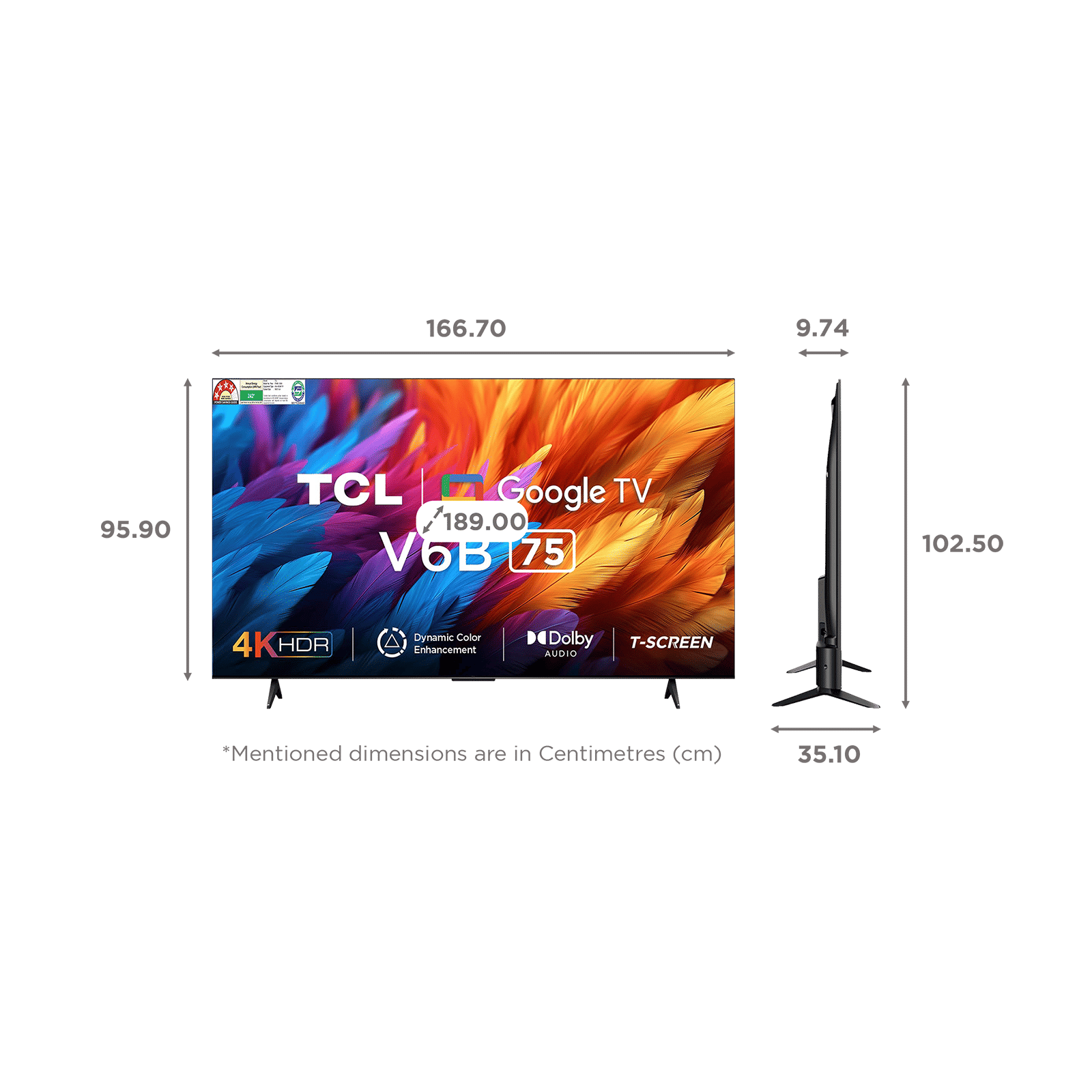 TCL V6B 190 cm (75 inch) 4K Ultra HD LED Smart Google TV with Dolby Audio( 2024 Model) TCL V6B 190 cm (75 inch) 4K Ultra HD LED Smart Google TV with Dolby Audio( 2024 Model)_2