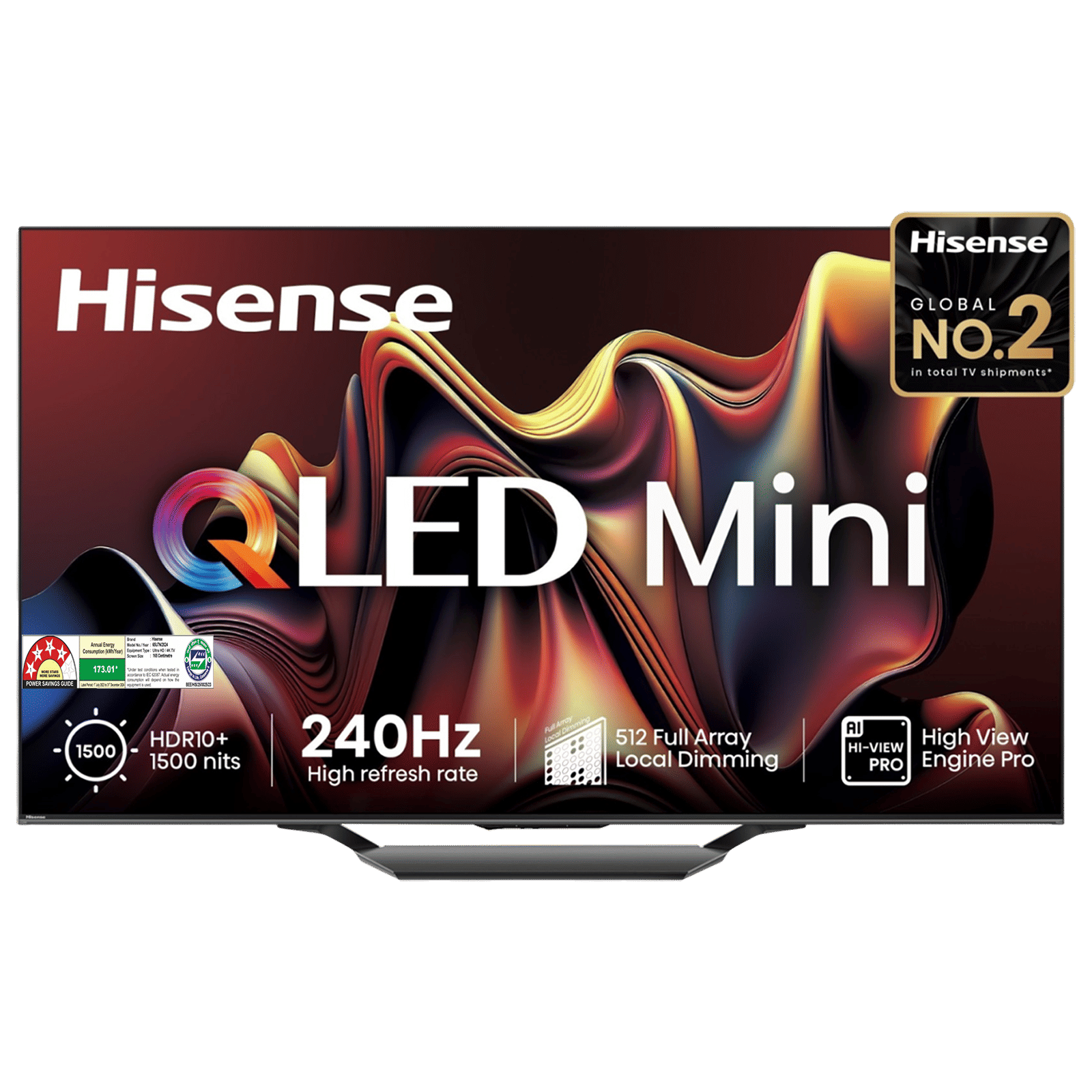 Hisense U7N 165 cm (65 inch) 4K Ultra HD Mini LED Smart VIDAA TV with Dolby Vision & Dolby Atmos (2024 model)_1