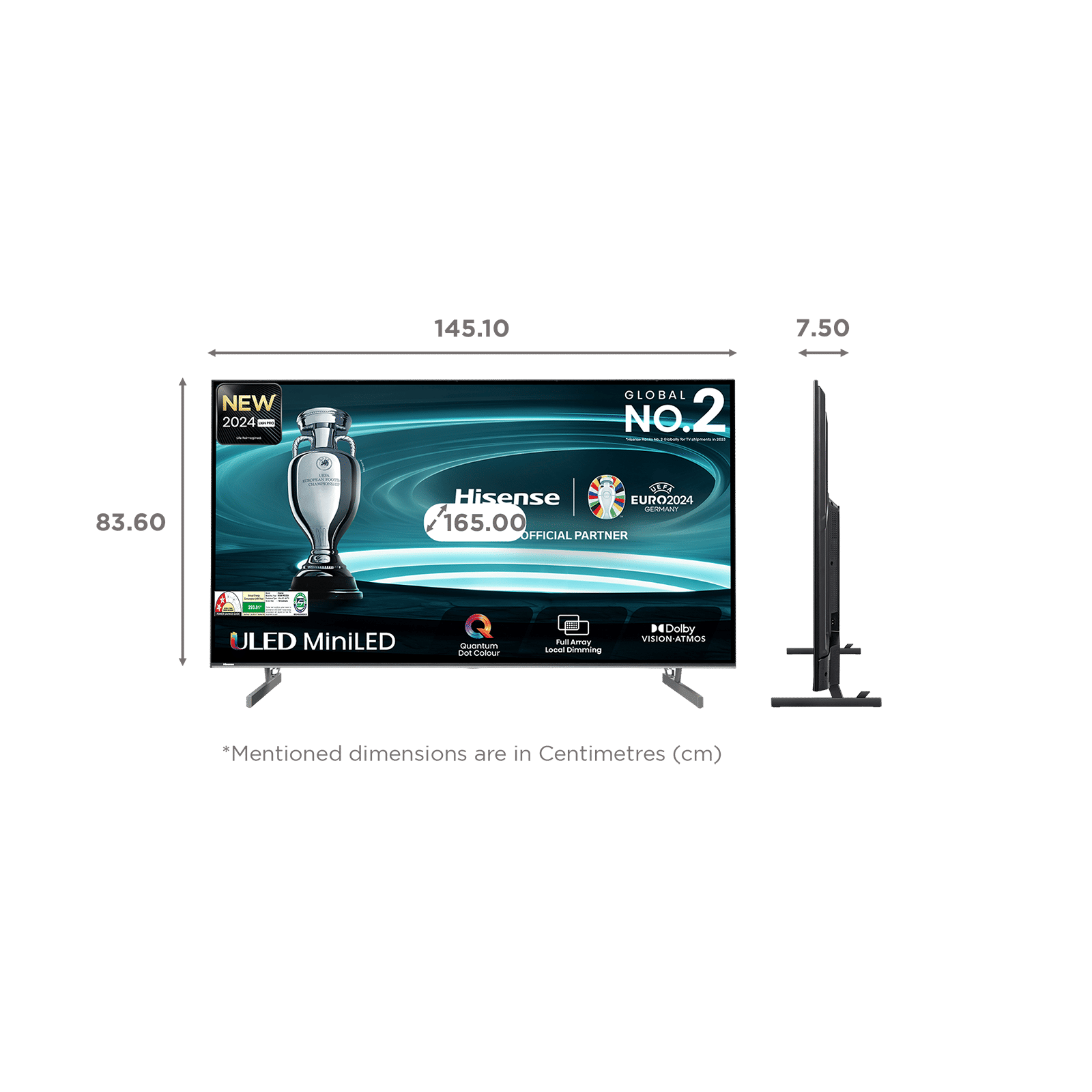 Hisense U6N Pro 165 cm (65 inch) 4K Ultra HD Mini LED Smart VIDAA TV with Dolby Vision & Dolby Atmos (2024 model)_2