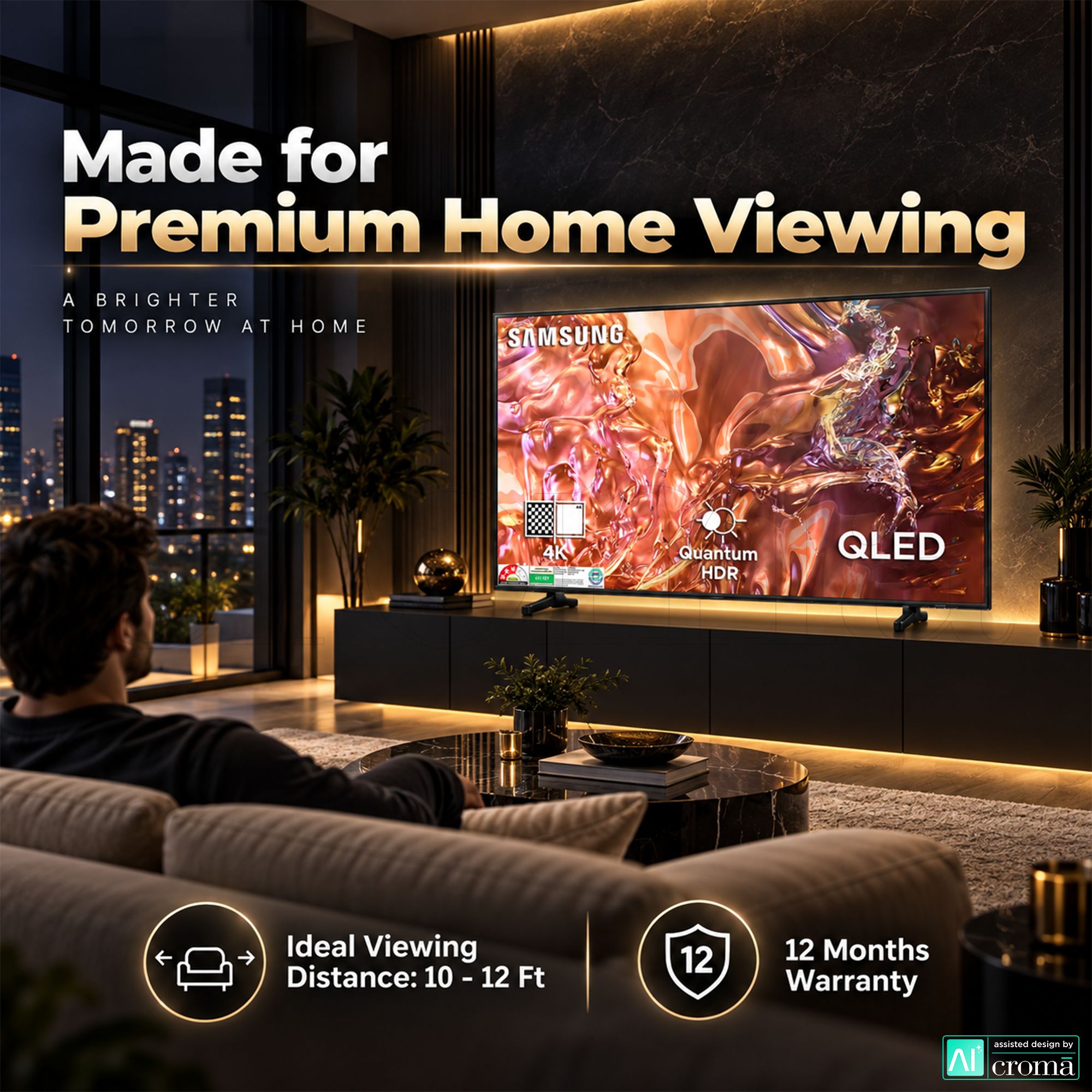SAMSUNG QE1D 165 cm (65 inch) 3 Star QLED 4K Ultra HD Smart Tizen TV with 4K Upscaling (2024 model)_7