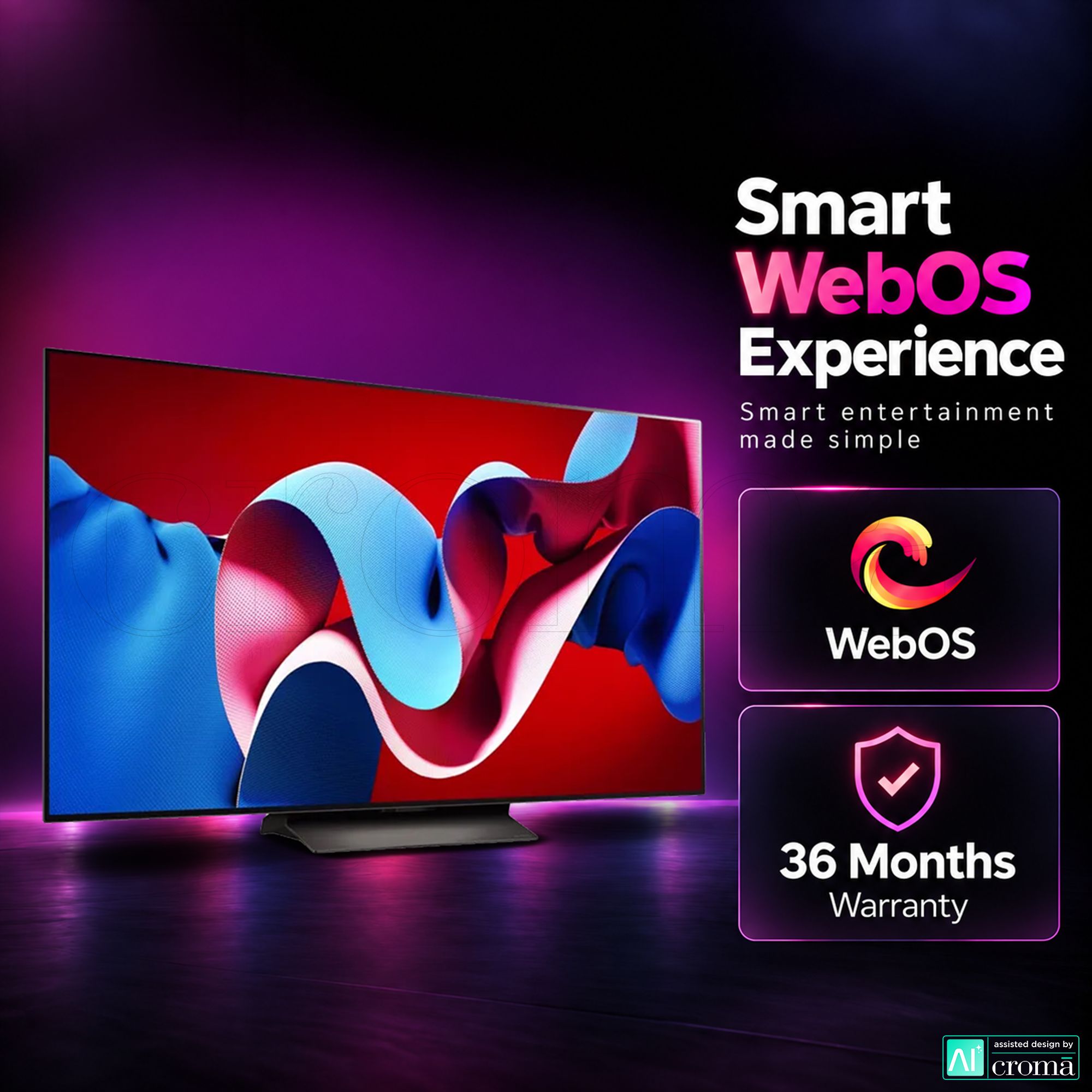 LG evo AI C4 195 cm (77 inch) 3 Star OLED 4K Ultra HD Smart WebOS TV with Dolby Atmos (2025 model)_7