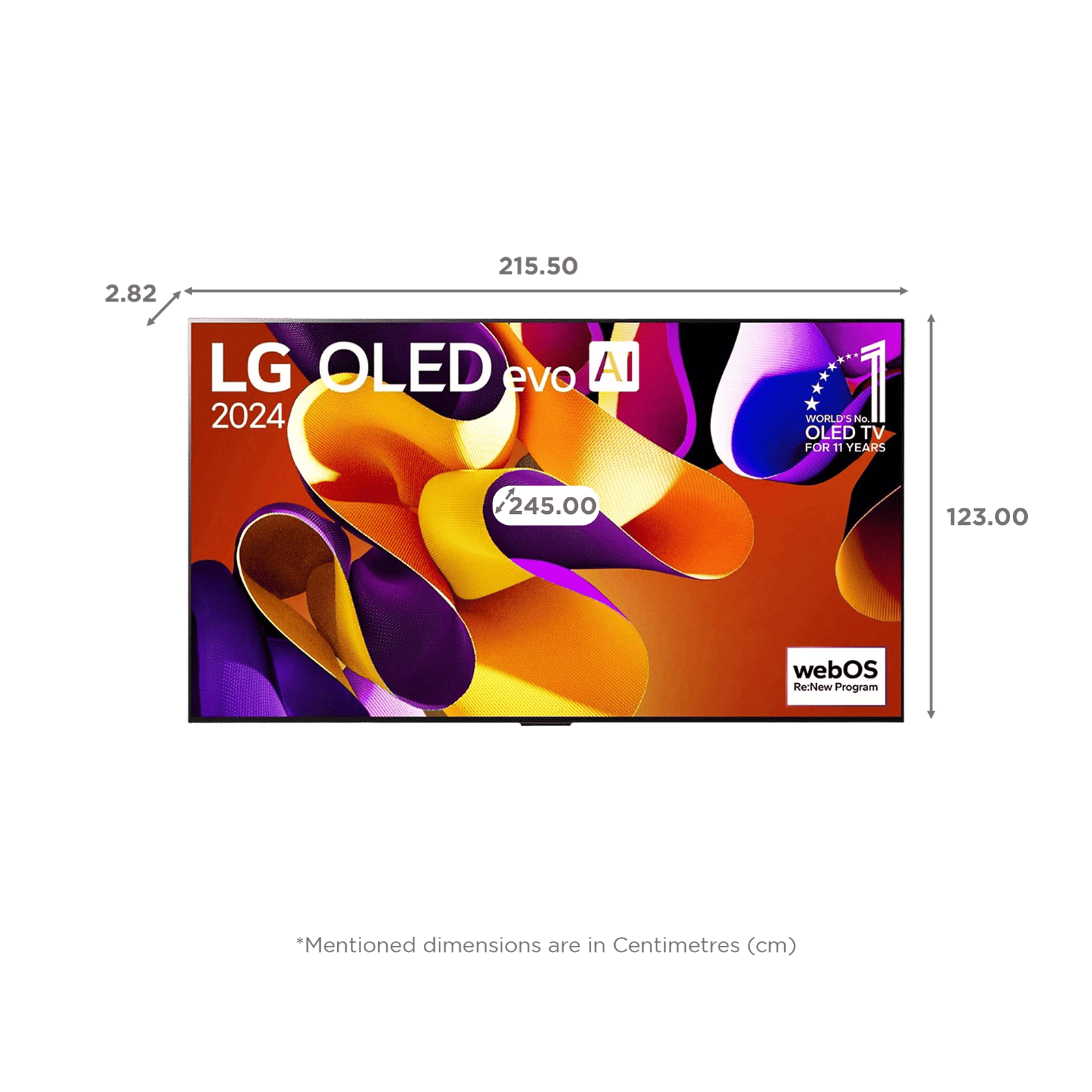 LG evo AI G4 245 cm (97 inch) OLED 4K Ultra HD Smart WebOS TV with Dolby Atmos (2025 model) LG evo AI G4 245 cm (97 inch) OLED 4K Ultra HD Smart WebOS TV with Dolby Atmos (2025 model)_2