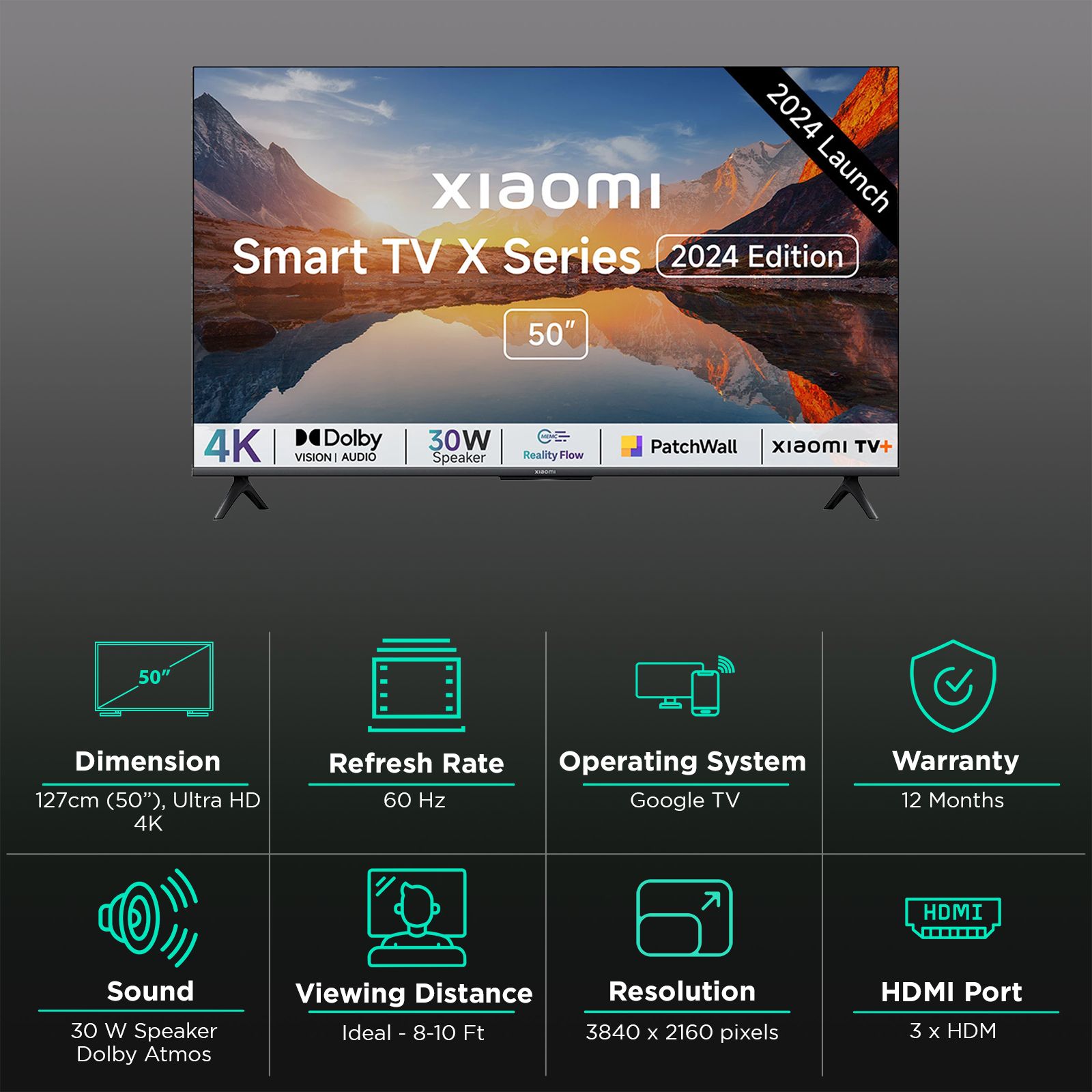 Xiaomi X Series 127 cm (50 inch) 4K Ultra HD LED Google TV with Vivid Picture Engine_3