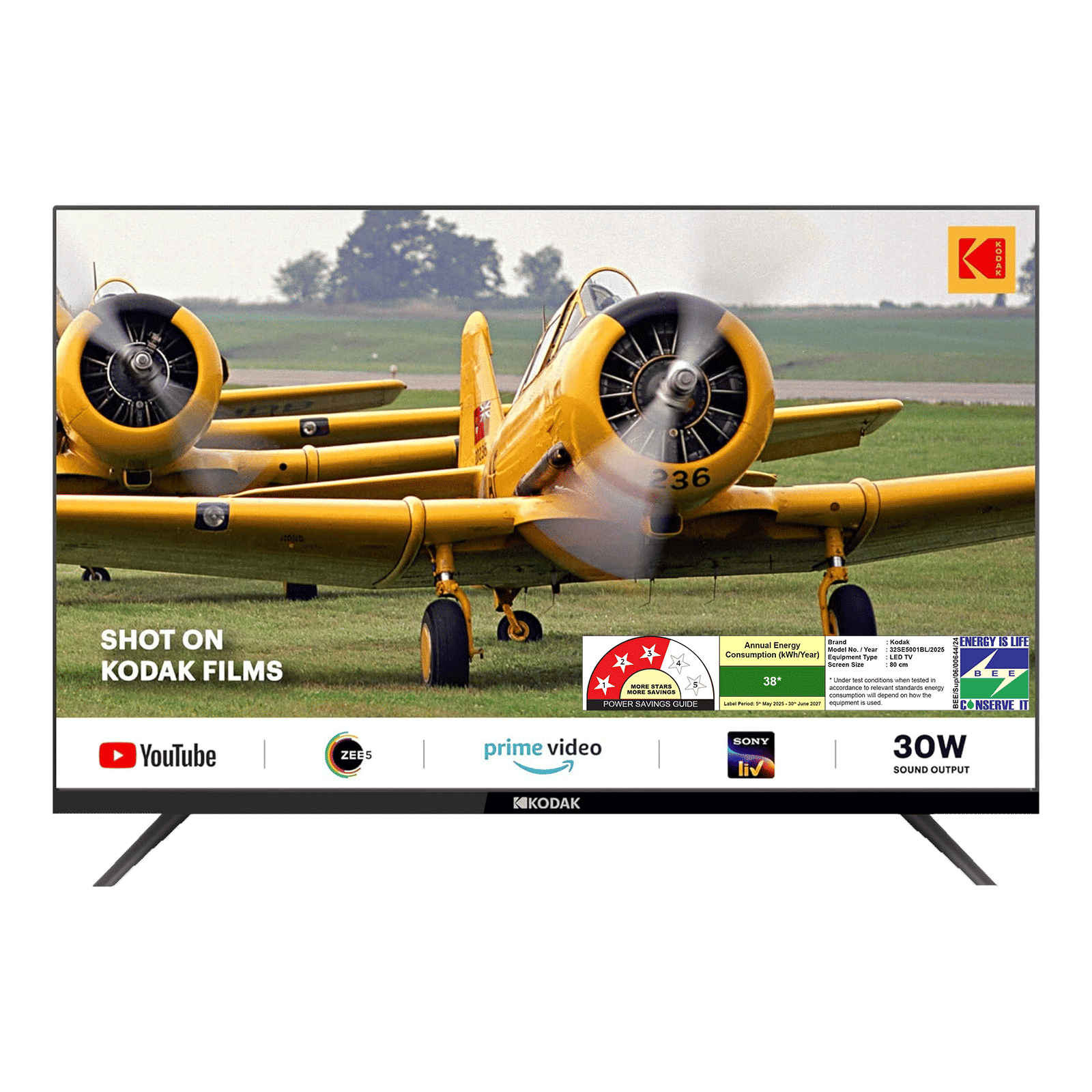 KODAK Special Edition Series 80 cm (32 inch) 4 Star HD Ready LED Smart Linux TV with Screen Mirroring (2023 model)_1