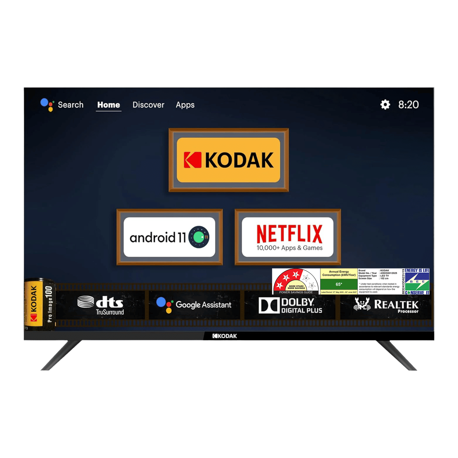 KODAK 9XPRO 109 cm (43 inch) Full HD LED Smart Android TV with Built-in Google Assistant (2023 model)_1