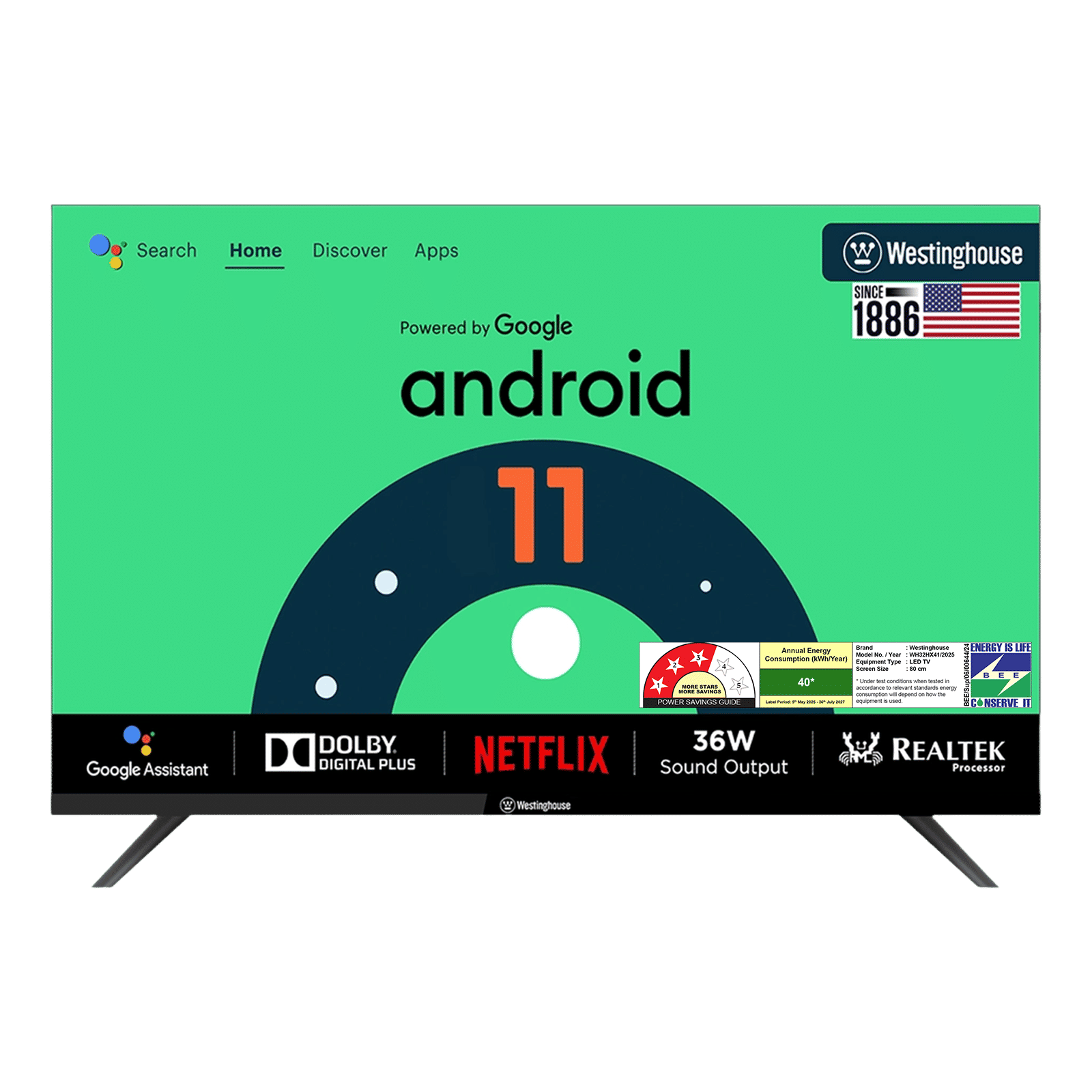Westinghouse W2 Series 80 cm (32 inch) HD Ready LED Smart Android TV with Google Assistant (2023 model)_1
