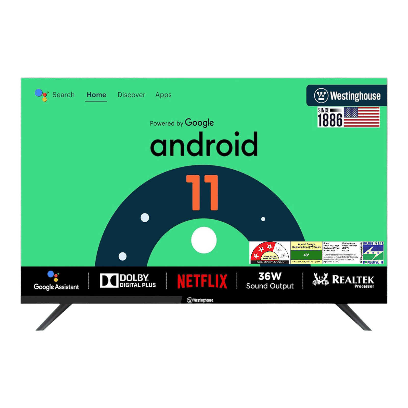 Westinghouse W2 Series 100 cm (40 inch) Full HD LED Smart Android TV with Built-in Google Assistant (2023 model)_1