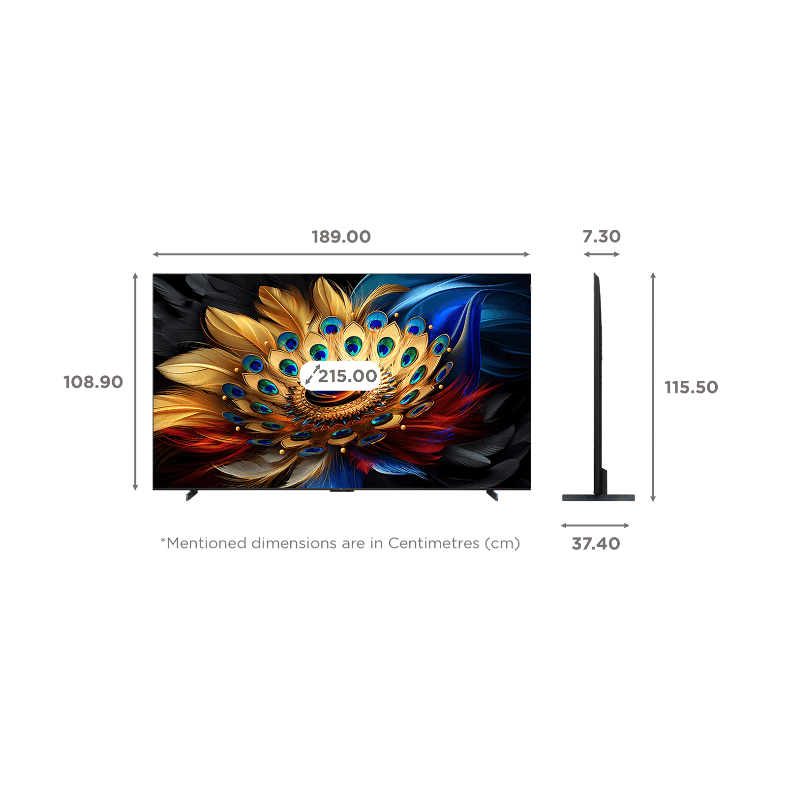 Buy TCL C655 215 cm (85 inch) QLED 4K Ultra HD Smart Google TV with ...