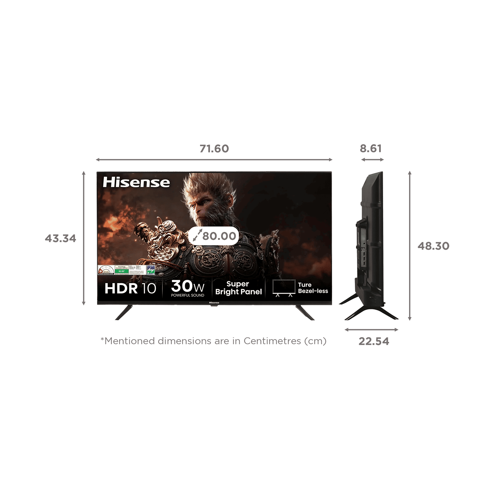 Hisense E43N 80 cm (32 inch) HD Ready LED Smart Google TV with Dolby Audio (2024 model) Hisense E43N 80 cm (32 inch) HD Ready LED Smart Google TV with Dolby Audio (2024 model)_2