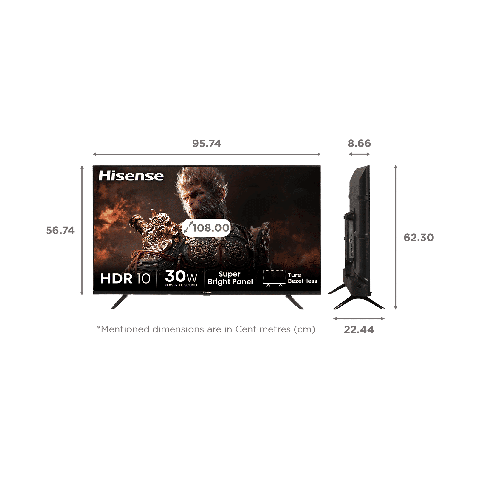 Hisense E43N 109 cm (43 inch) Full HD LED Smart Google TV with Dolby Audio (2024 model)_2