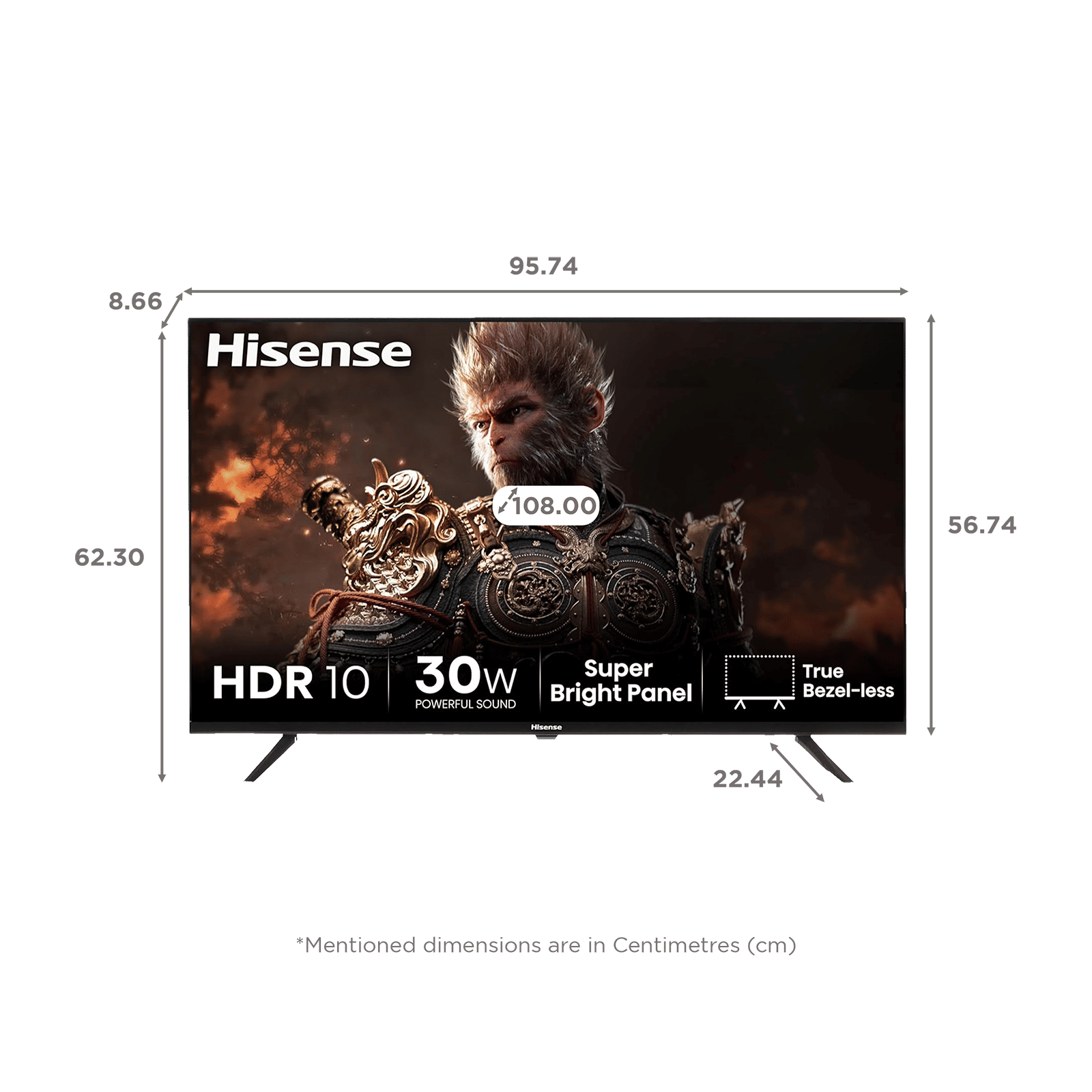 Hisense E63N 109 cm (43 inch) LED 4K Ultra HD Google TV with Dolby Atmos (2024 model)_2