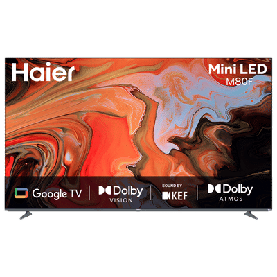 Haier 55M80 140 cm (55 inch) 4K Ultra HD Mini
                      LED Smart Google TV with Google Assistant Support
                      (2025 model)