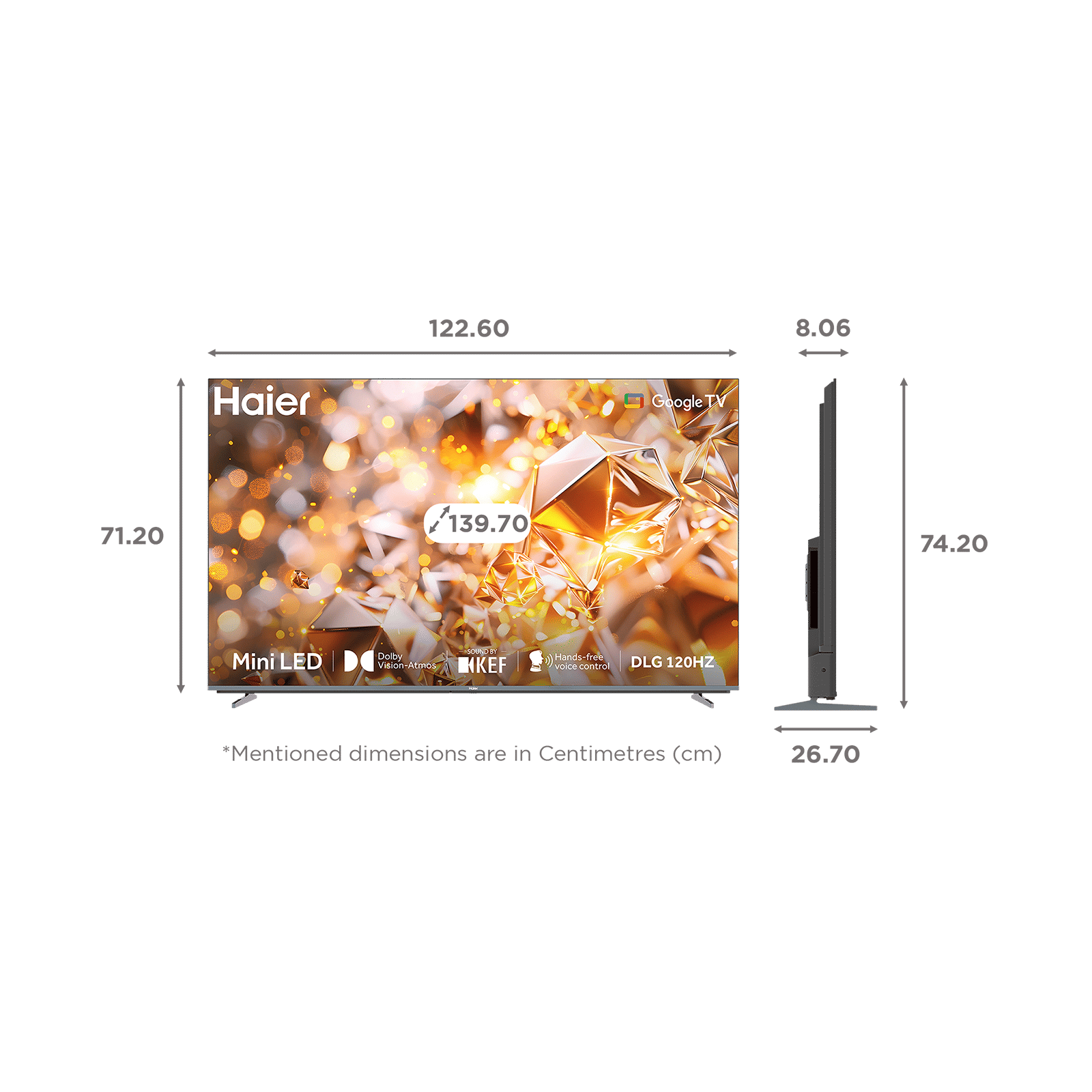 Haier 55M80 140 cm (55 inch) 4K Ultra HD Mini LED Smart Google TV with Google Assistant Support (2025 model)_2