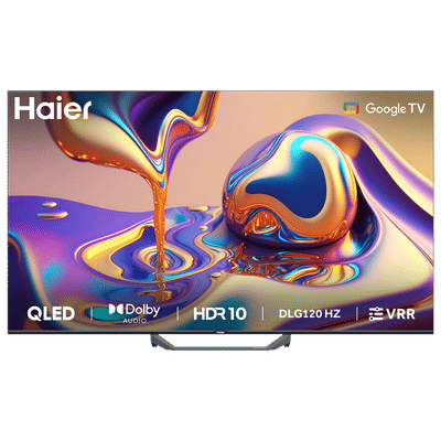 Haier 55S80F 140 cm (55 inch) 4K Ultra HD
                      QLED Smart Google TV with Google Assistant Support
                      (2025 model)