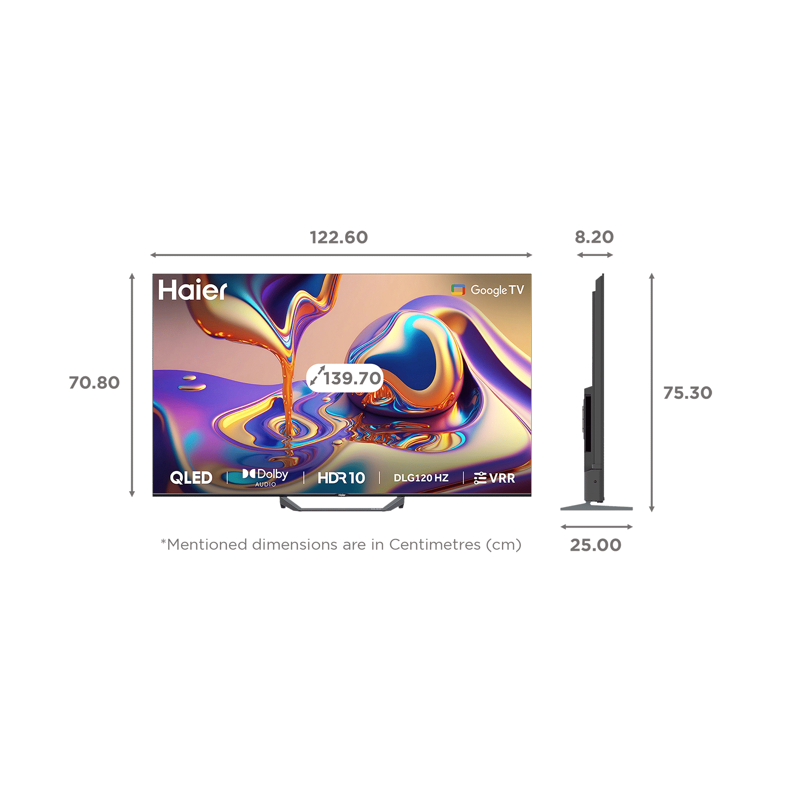 Haier 55S80F 140 cm (55 inch) 4K Ultra HD QLED Smart Google TV with Google Assistant Support (2025 model)_2