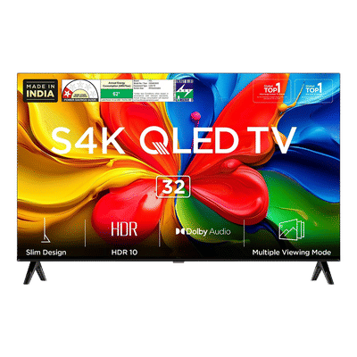 TCL S4K 80 cm (32 inch) HD QLED Smart Google
                      TV with Google Assistant (2025 model)