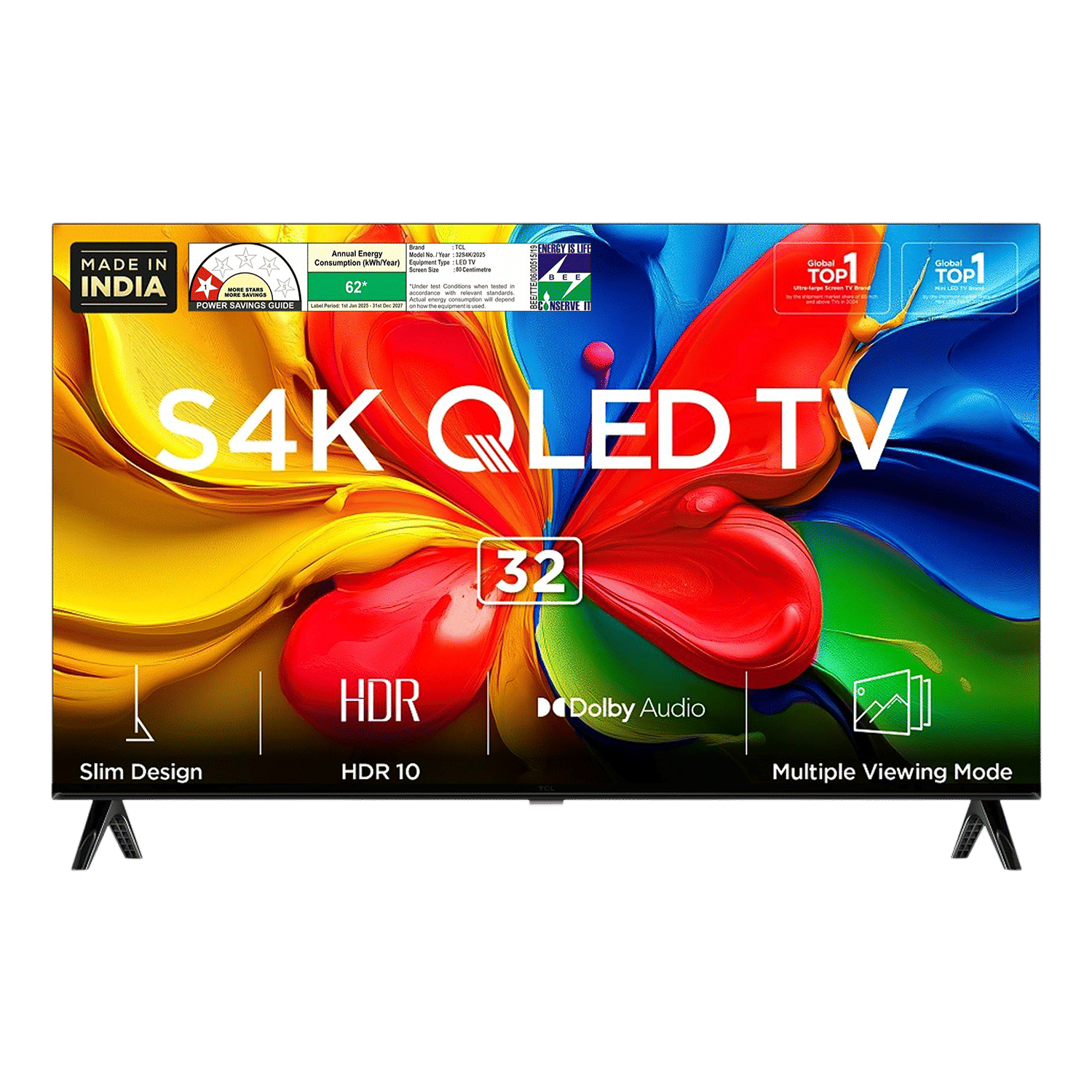 TCL S4K 80 cm (32 inch) 1 Star HD QLED Smart Google TV with Google Assistant (2025 model) TCL S4K 80 cm (32 inch) 1 Star HD QLED Smart Google TV with Google Assistant (2025 model)_1