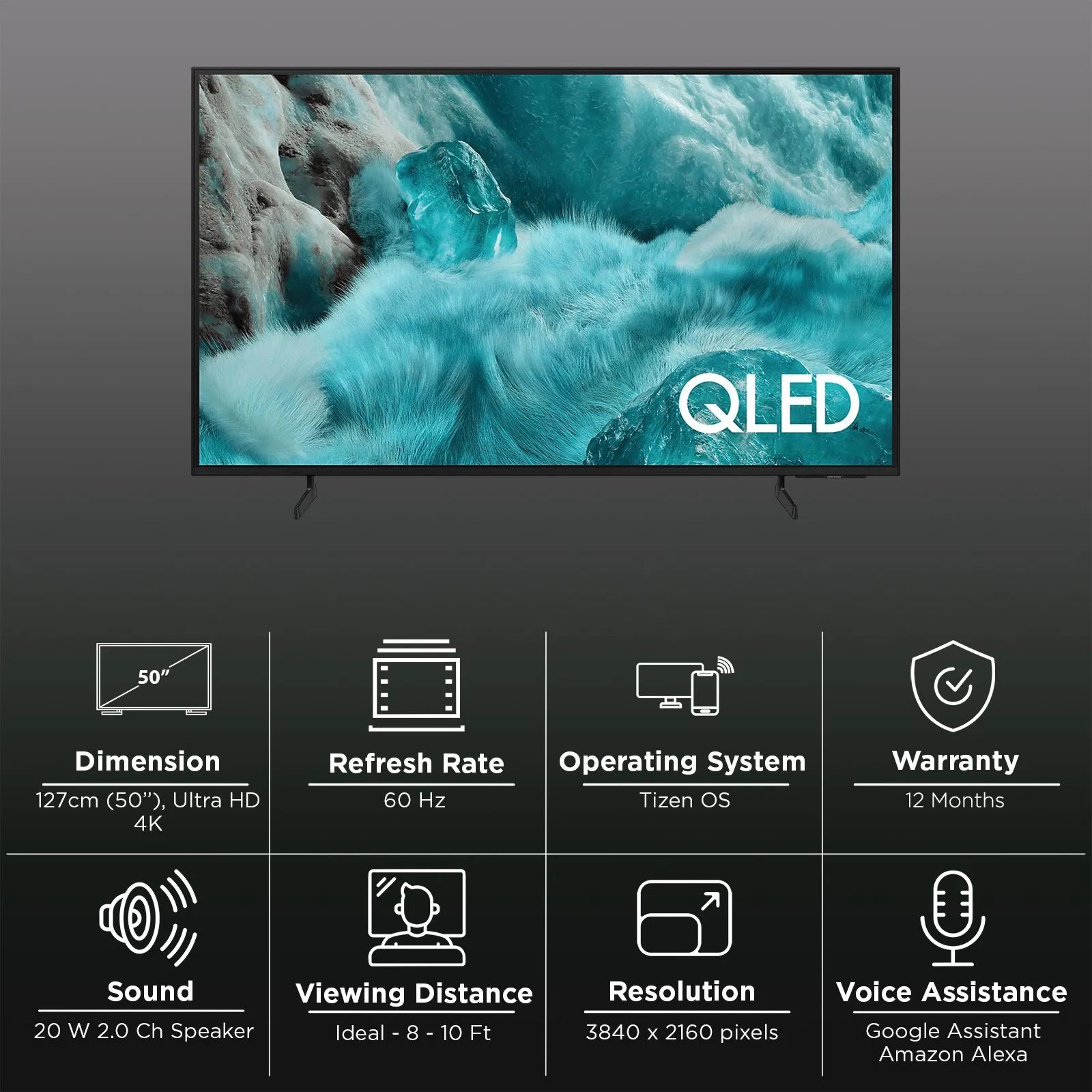 SAMSUNG Q7F 127 cm (50 inch) 4K Ultra HD QLED Smart Tizen TV with Alexa & Google Assistant (2025 model)_3