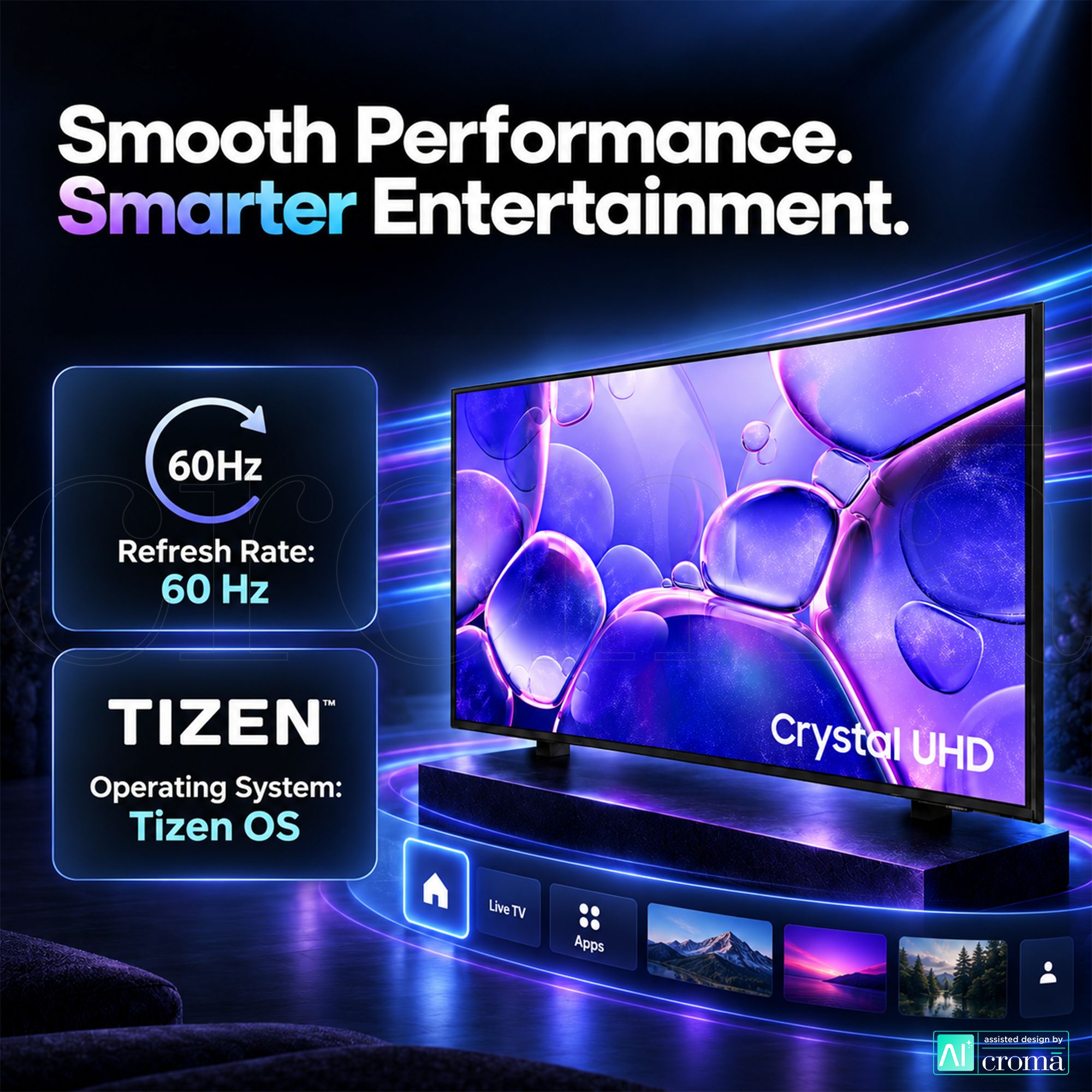 SAMSUNG U8600F 109 cm (43 inch) 4K Ultra HD LED Smart Tizen TV with Alexa & Google Assistant (2025 model)_3