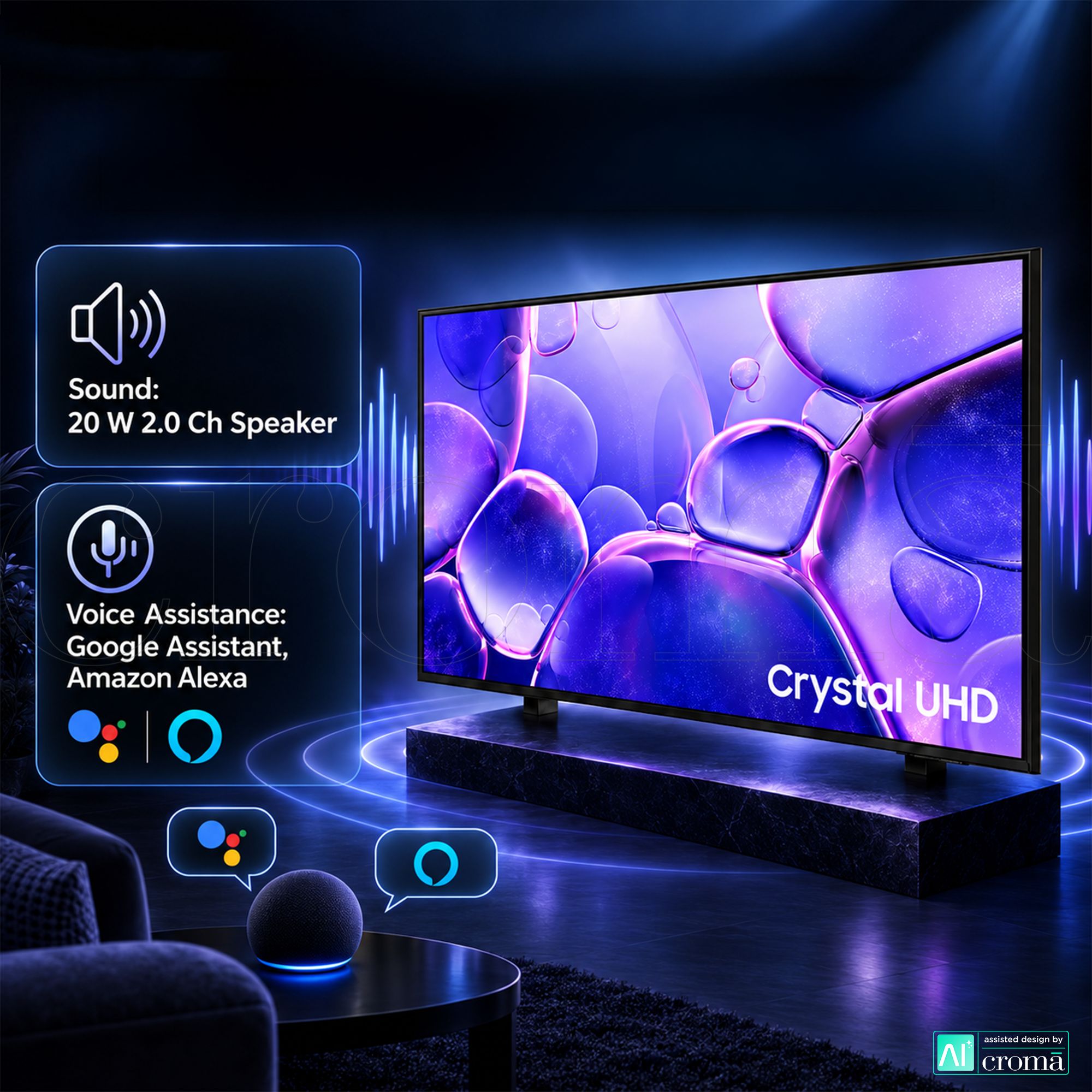 SAMSUNG U8600F 109 cm (43 inch) 4K Ultra HD LED Smart Tizen TV with Alexa & Google Assistant (2025 model)_4