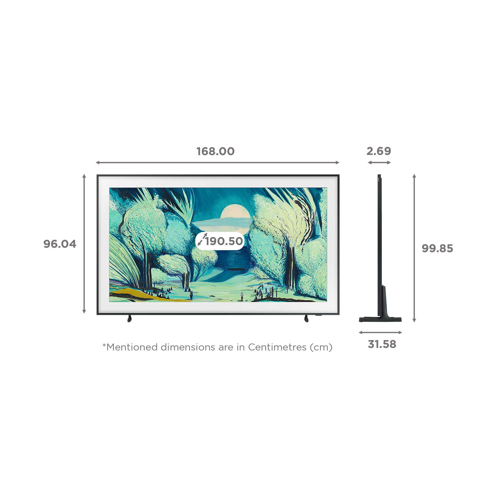 SAMSUNG LS03F The Frame 190 cm (75 inch) QLED 4K Ultra HD Tizen TV with Built-in Alexa Voice Assistant (2025 model)_2
