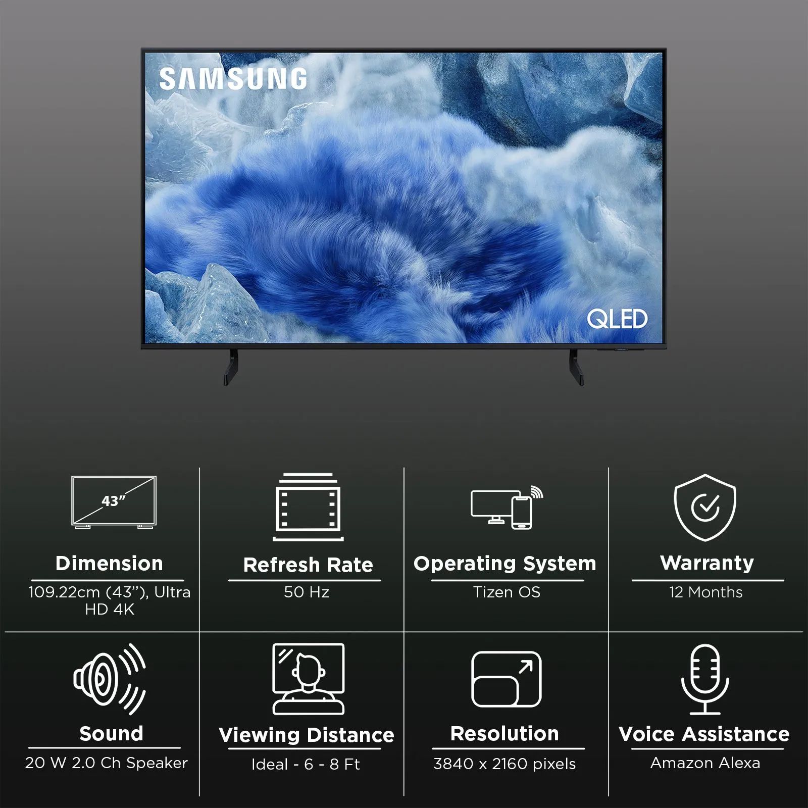 SAMSUNG Q8F 109 cm (43 inch) QLED 4K Ultra HD Smart Tizen TV with Built-in Alexa & Bixby (2025 model) SAMSUNG Q8F 109 cm (43 inch) QLED 4K Ultra HD Smart Tizen TV with Built-in Alexa & Bixby (2025 model)_3