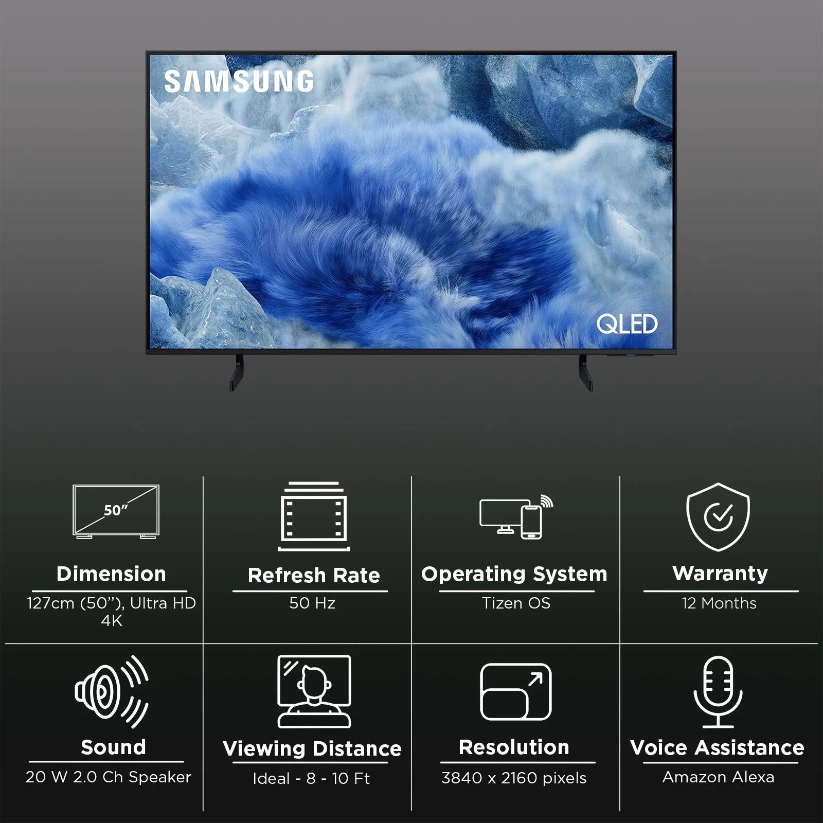 SAMSUNG Q8F 127 cm (50 inch) QLED 4K Ultra HD Smart Tizen TV with  Built-in Alexa & Bixby (2025 model)_3