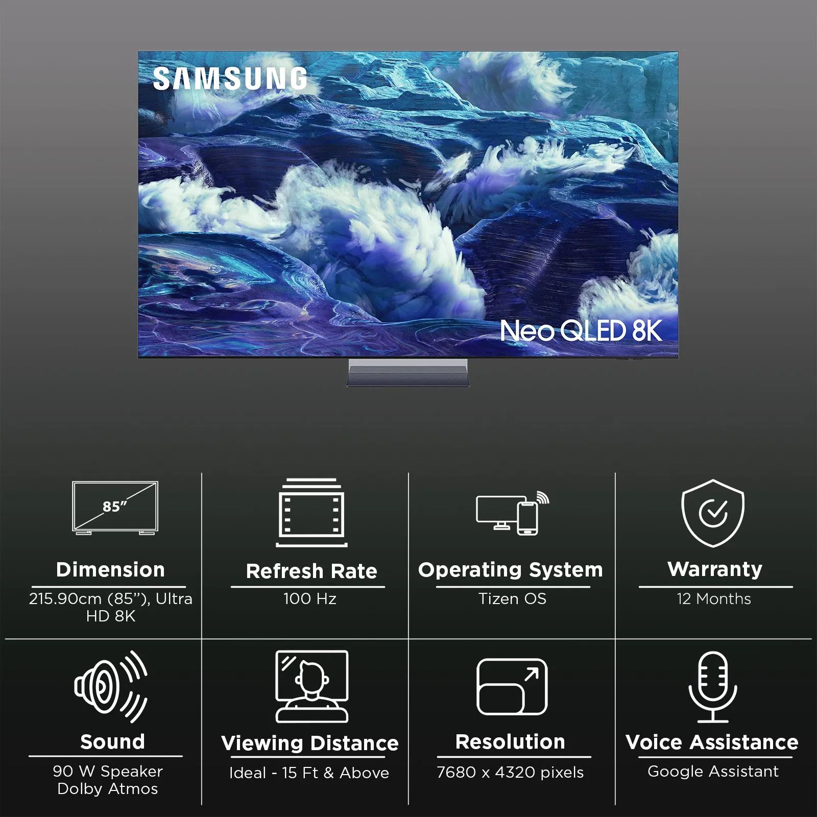 SAMSUNG QN950F 215 cm (85 inch) Neo QLED 8K Ultra HD Smart Tizen TV with Buit-in IoT (2025 model) SAMSUNG QN950F 215 cm (85 inch) Neo QLED 8K Ultra HD Smart Tizen TV with Buit-in IoT (2025 model)_3