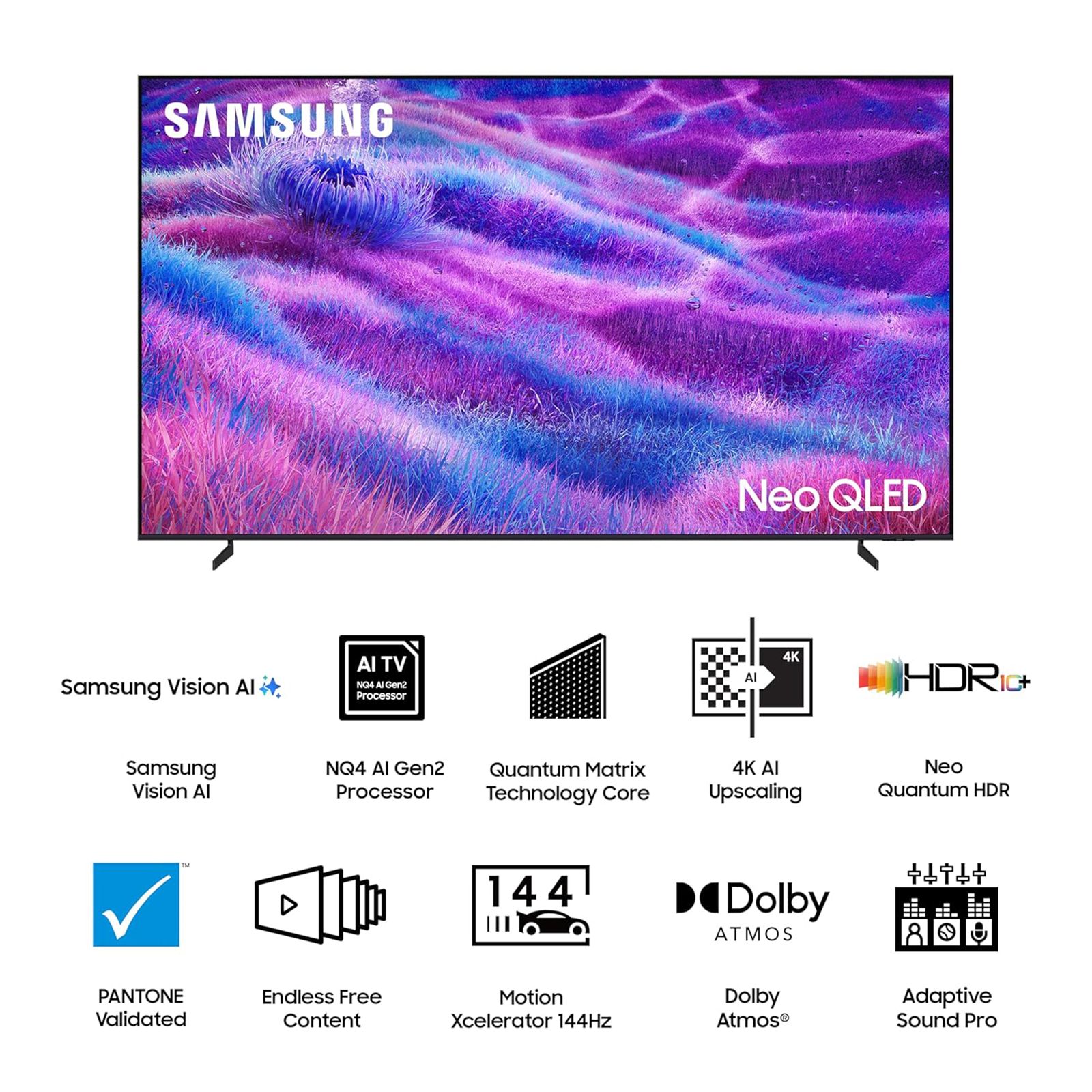 SAMSUNG QN80F 165 cm (65 inch) Neo QLED 4K Ultra HD Smart Tizen TV with Google Voice Assistant (2025 model)_8