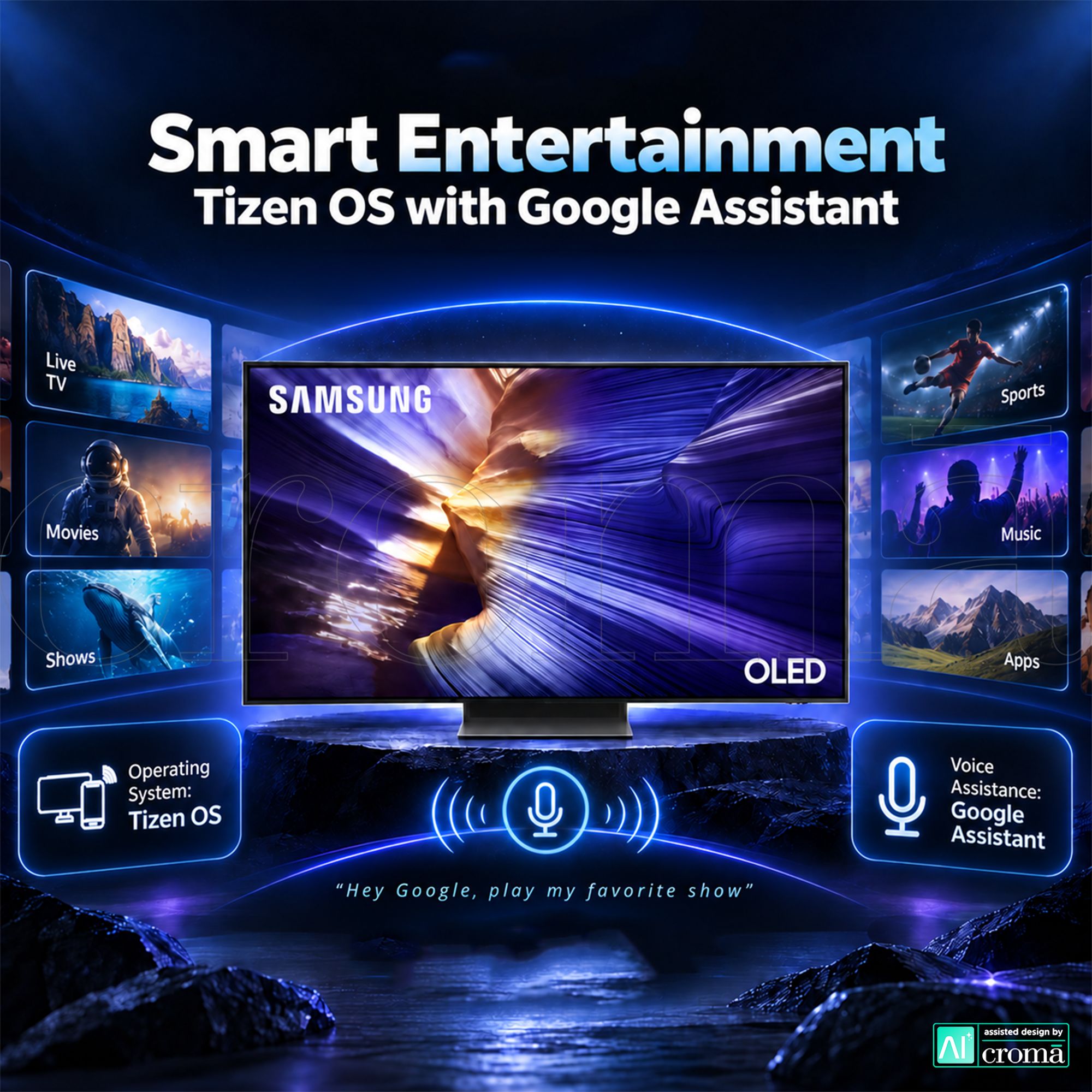 SAMSUNG S90F 195 cm (77 inch) 4K Ultra HD OLED Smart Tizen TV with Multiple Voice Assistant (2025 model)_4