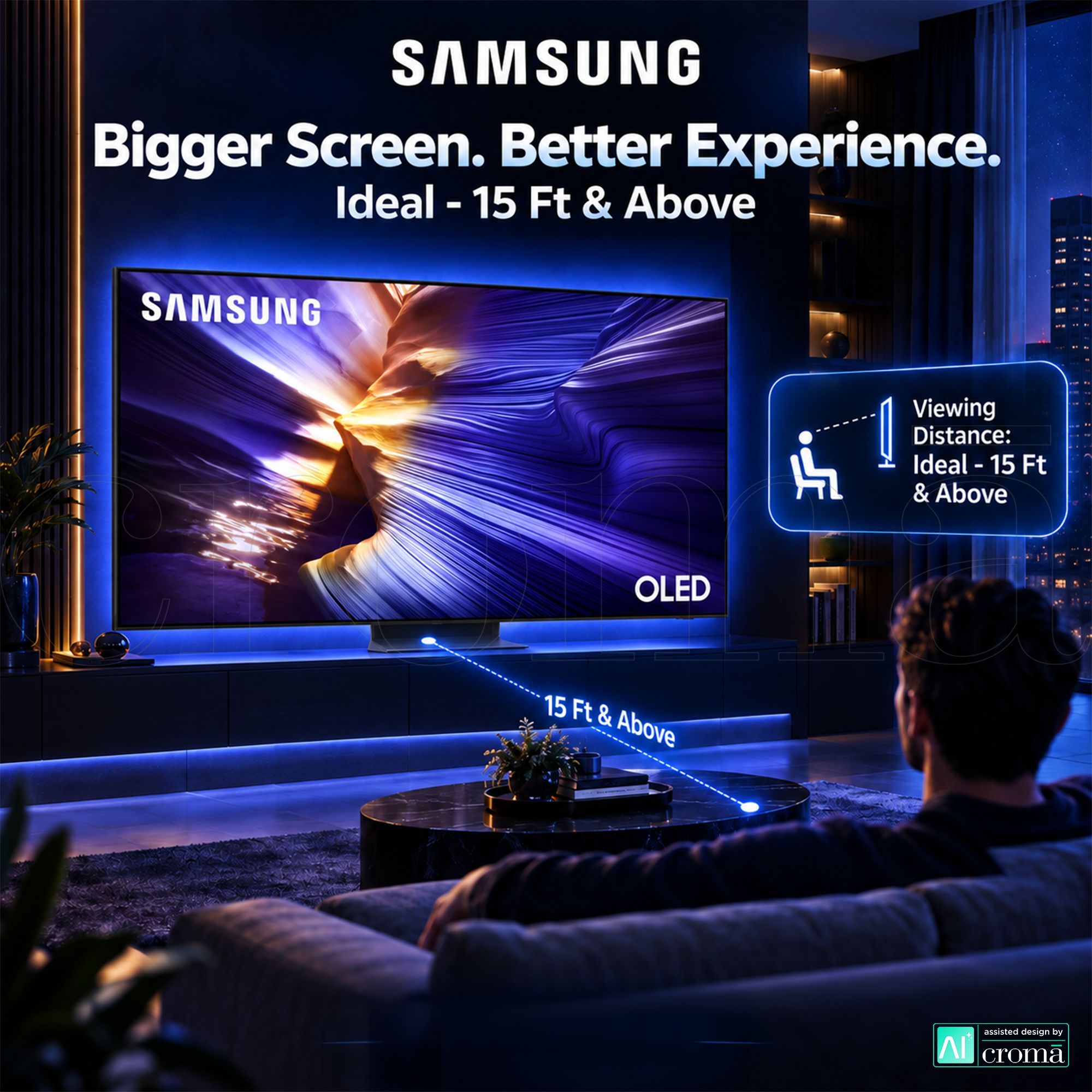 SAMSUNG S90F 195 cm (77 inch) 4K Ultra HD OLED Smart Tizen TV with Multiple Voice Assistant (2025 model)_5