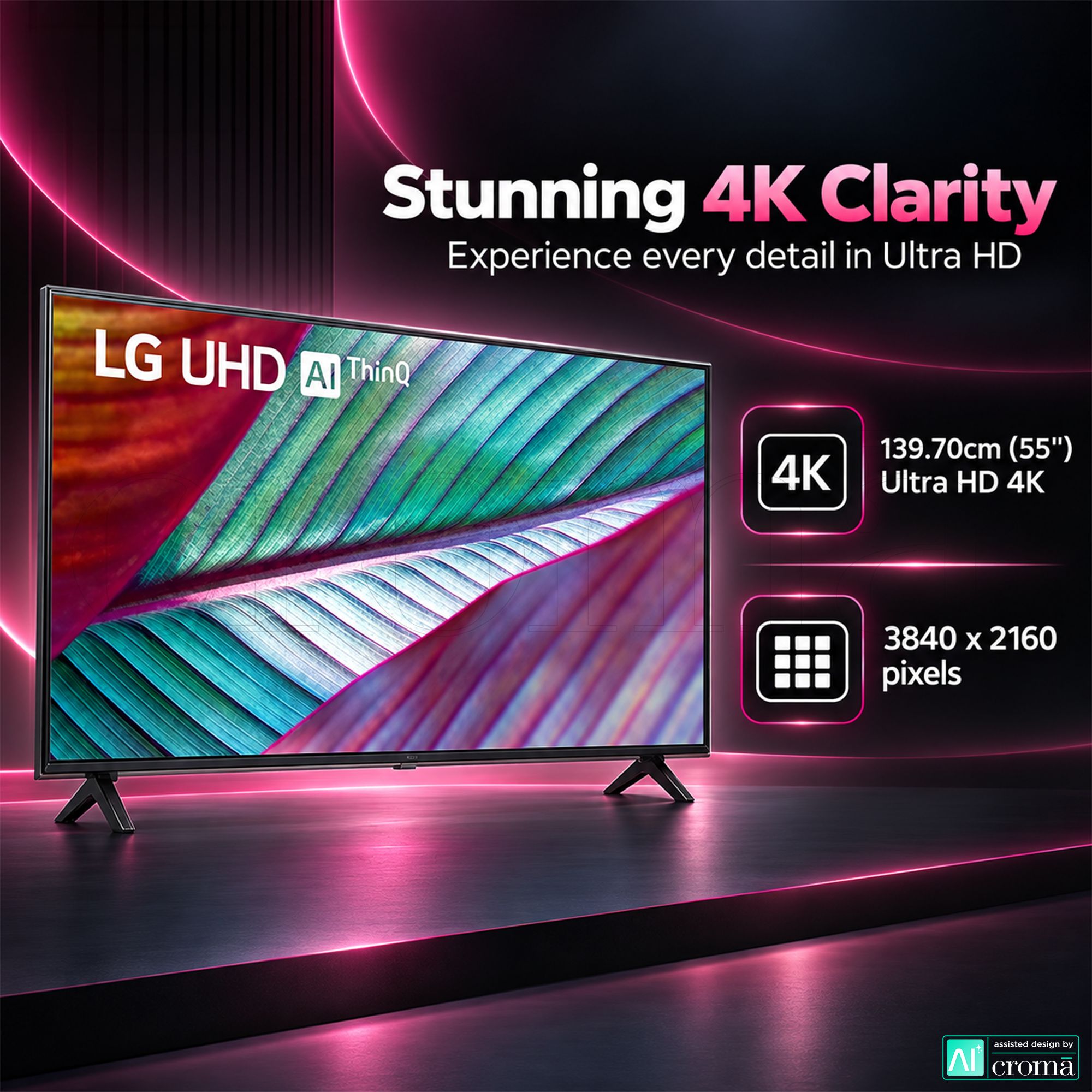 LG UR75 140 cm (55 inch) 4K Ultra HD LED Smart WebOS TV with Built in Alexa (2023 model)_3