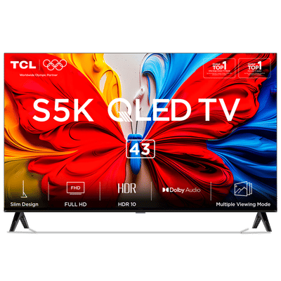 TCL S5K 109 cm (43 inch) QLED Full HD Smart
                      Google TV with Google Voice Assistant (2025
                      model)