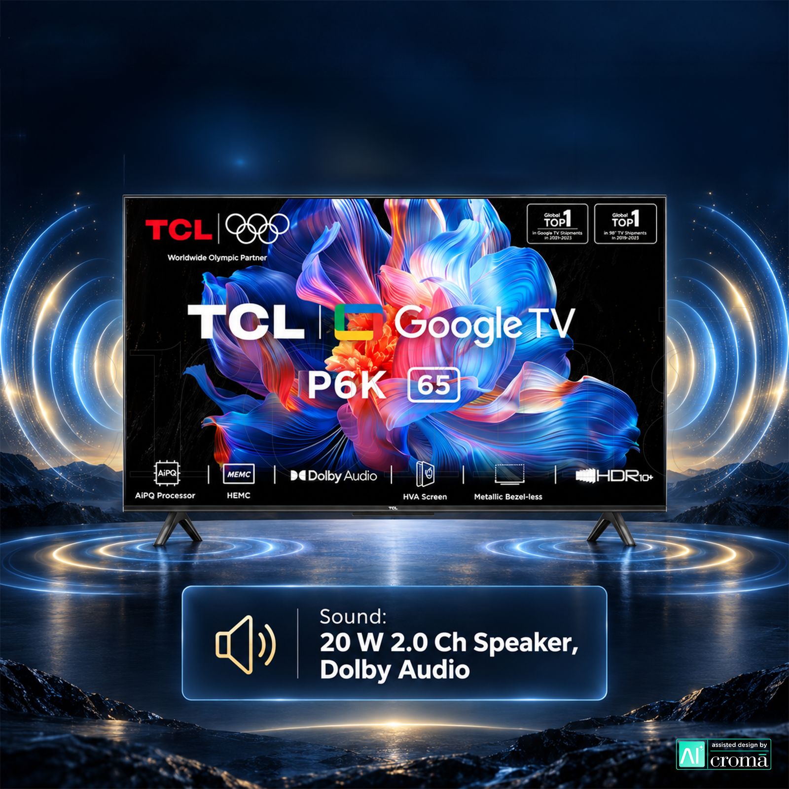 TCL P6K 165 cm (65 inch) 4 Star 4K Ultra HD LED Smart Google TV with Google Voice Assistant (2025 model) TCL P6K 165 cm (65 inch) 4 Star 4K Ultra HD LED Smart Google TV with Google Voice Assistant (2025 model)_5