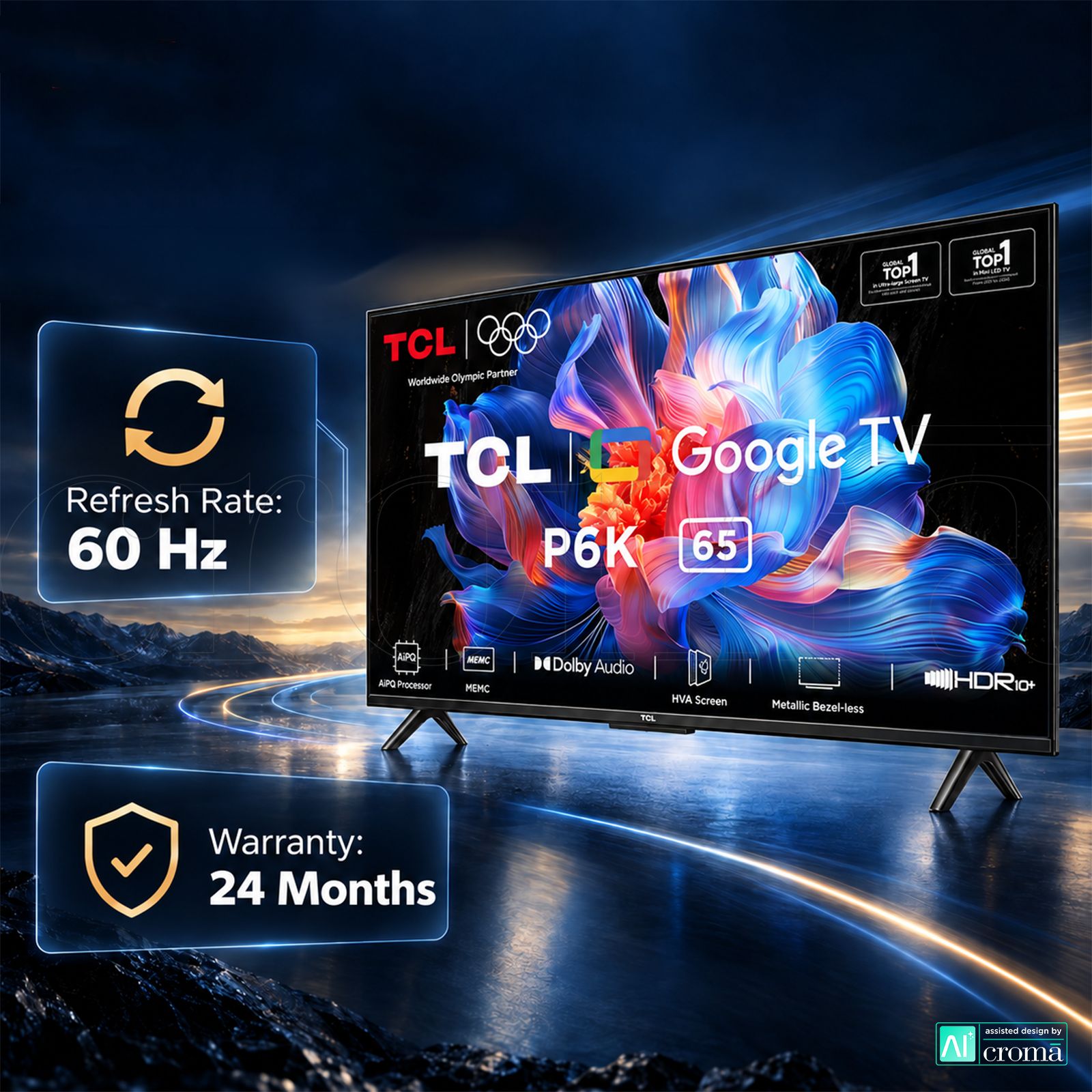 TCL P6K 165 cm (65 inch) 4 Star 4K Ultra HD LED Smart Google TV with Google Voice Assistant (2025 model) TCL P6K 165 cm (65 inch) 4 Star 4K Ultra HD LED Smart Google TV with Google Voice Assistant (2025 model)_7