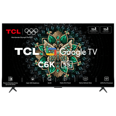 TCL C6K 140 cm (55 inch) QD-Mini LED 4K Ultra HD Smart Google TV with Google Voice Assistant (2025 model)