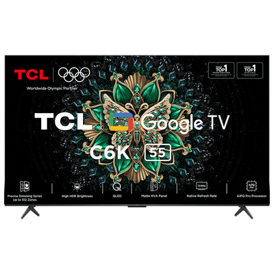 TCL C6K 140 cm (55 inch) QD-Mini LED 4K Ultra
                      HD Smart Google TV with Google Voice Assistant
                      (2025 model)
