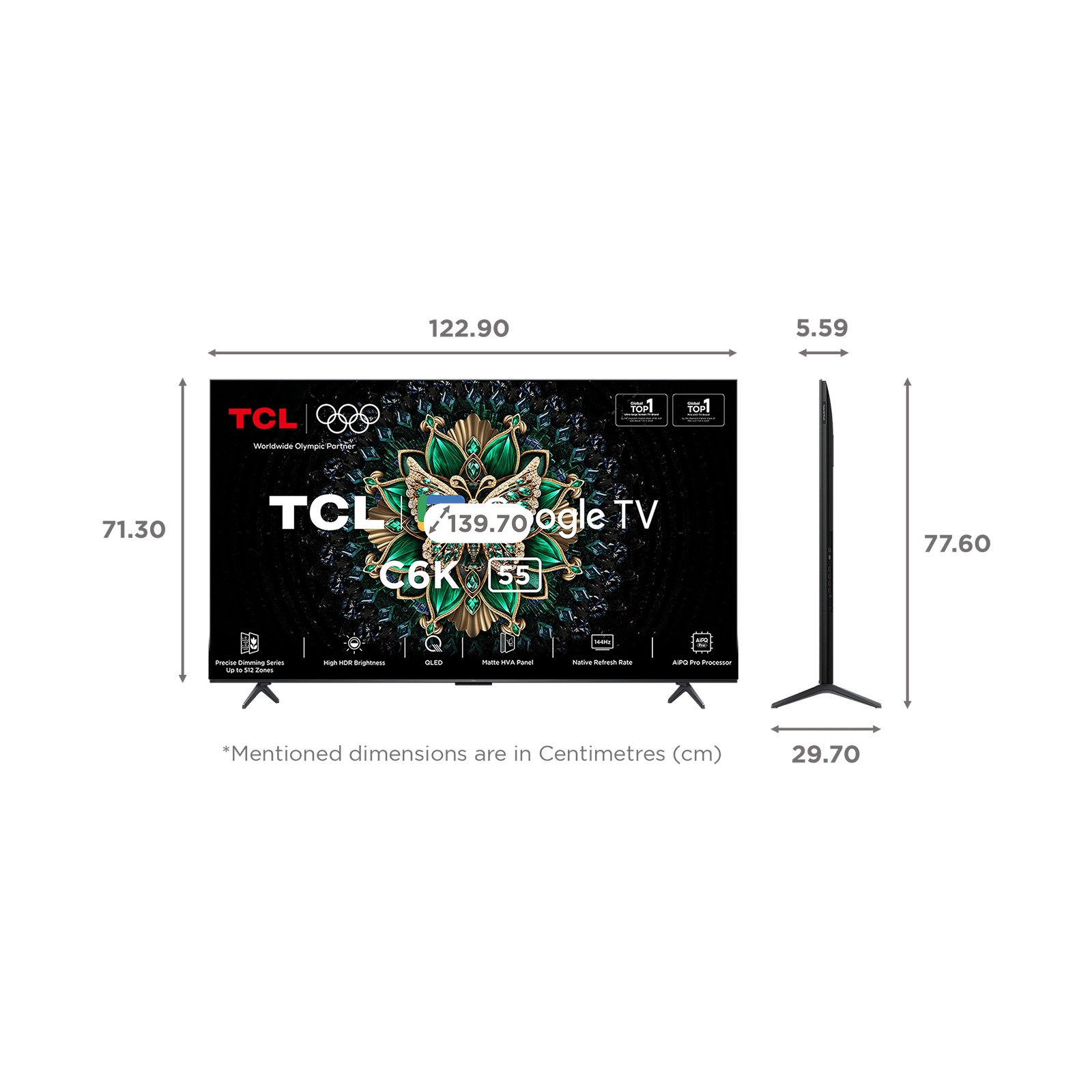 TCL C6K 140 cm (55 inch) QD-Mini LED 4K Ultra HD Smart Google TV with Google Voice Assistant (2025 model)_2