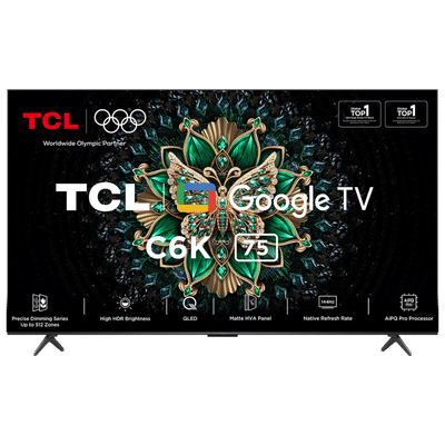 TCL C6K 190 cm (75 inch) QD-Mini LED 4K Ultra
                      HD Smart Google TV with Google Voice Assistant
                      (2025 model)