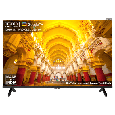 Croma Pro QLED 109 cm (43 inch) 4K Ultra HD Google TV with Dolby Vision & Dolby Atmos (2025 Model)
