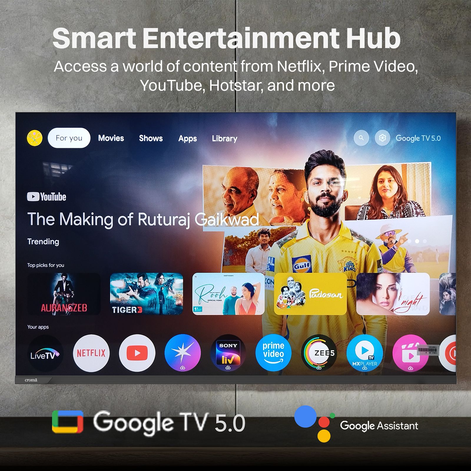 Croma Pro QLED 109 cm (43 inch) 4K Ultra HD Google TV with Dolby Vision & Dolby Atmos (2025 Model)_8
