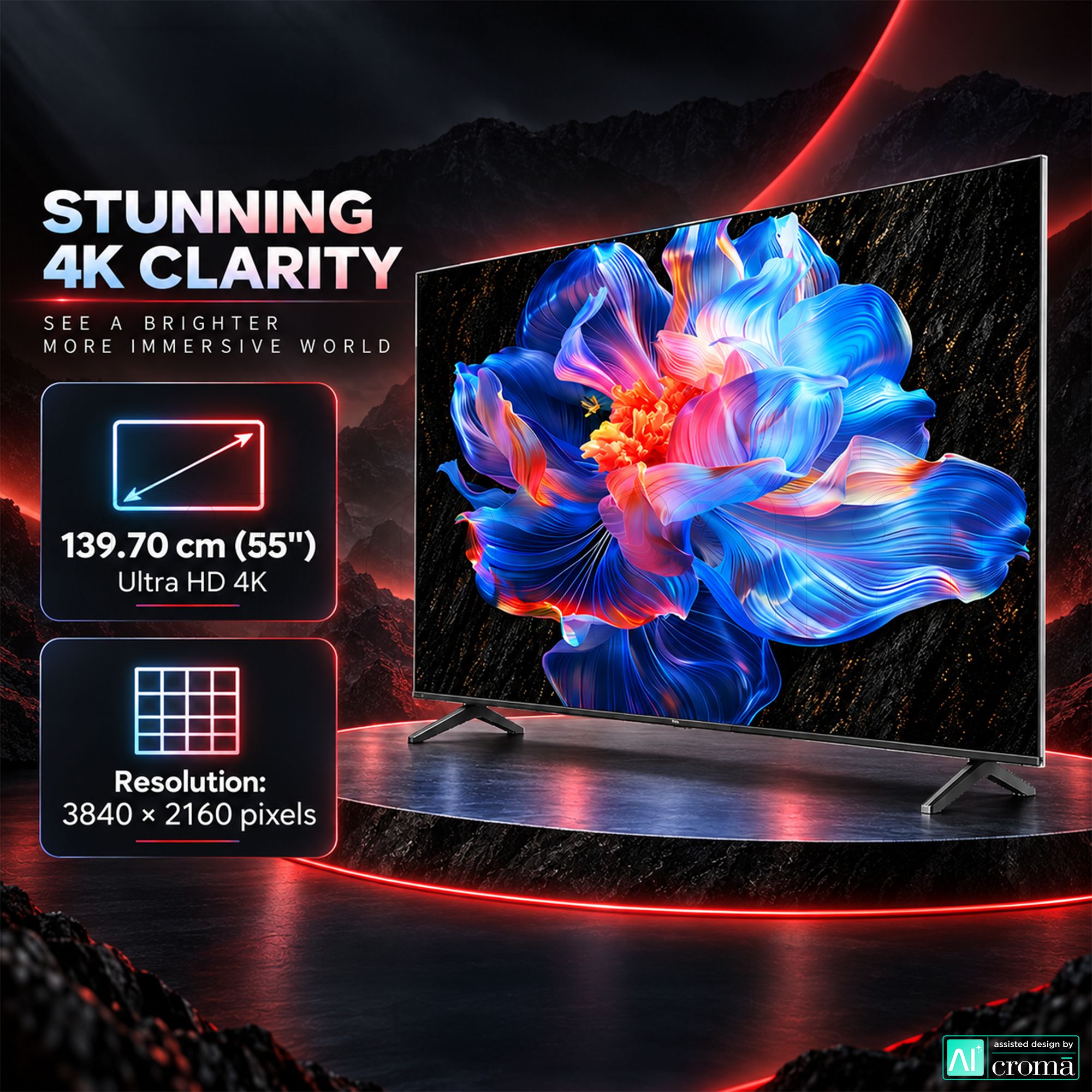 TCL V6C 140 cm (55 inch) 4 Star 4K Ultra HD LED Smart Google TV with Google Voice Assistant (2025 model) TCL V6C 140 cm (55 inch) 4 Star 4K Ultra HD LED Smart Google TV with Google Voice Assistant (2025 model)_4