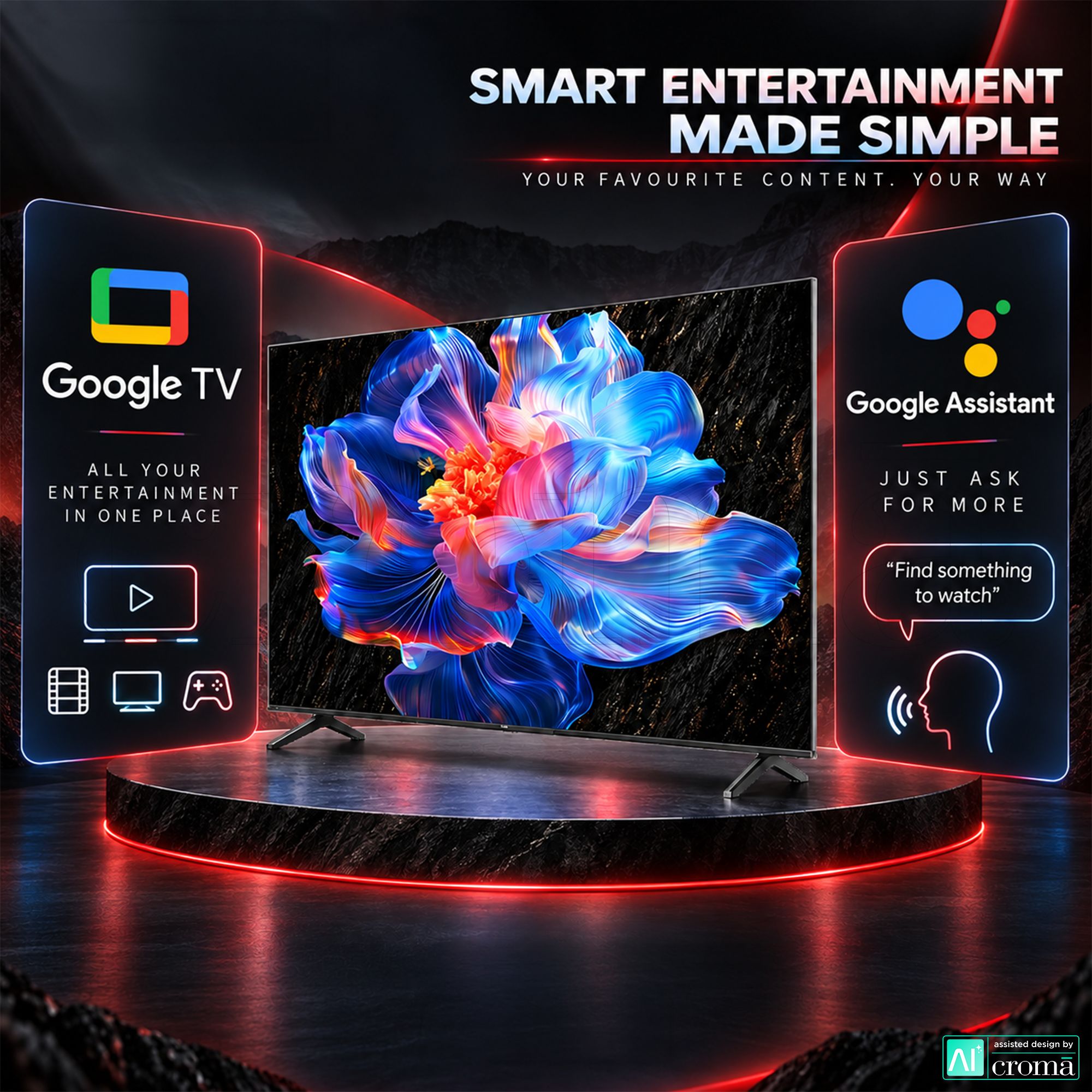 TCL V6C 140 cm (55 inch) 4 Star 4K Ultra HD LED Smart Google TV with Google Voice Assistant (2025 model) TCL V6C 140 cm (55 inch) 4 Star 4K Ultra HD LED Smart Google TV with Google Voice Assistant (2025 model)_6