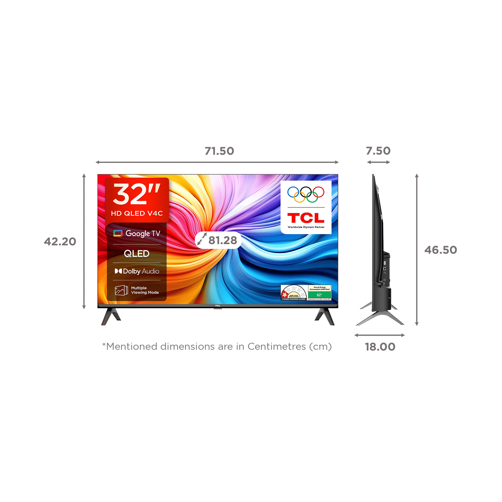 TCL V4C 80 cm (32 inch) QLED HD Ready Smart Google TV with Google Voice Assistant (2025 model)_2