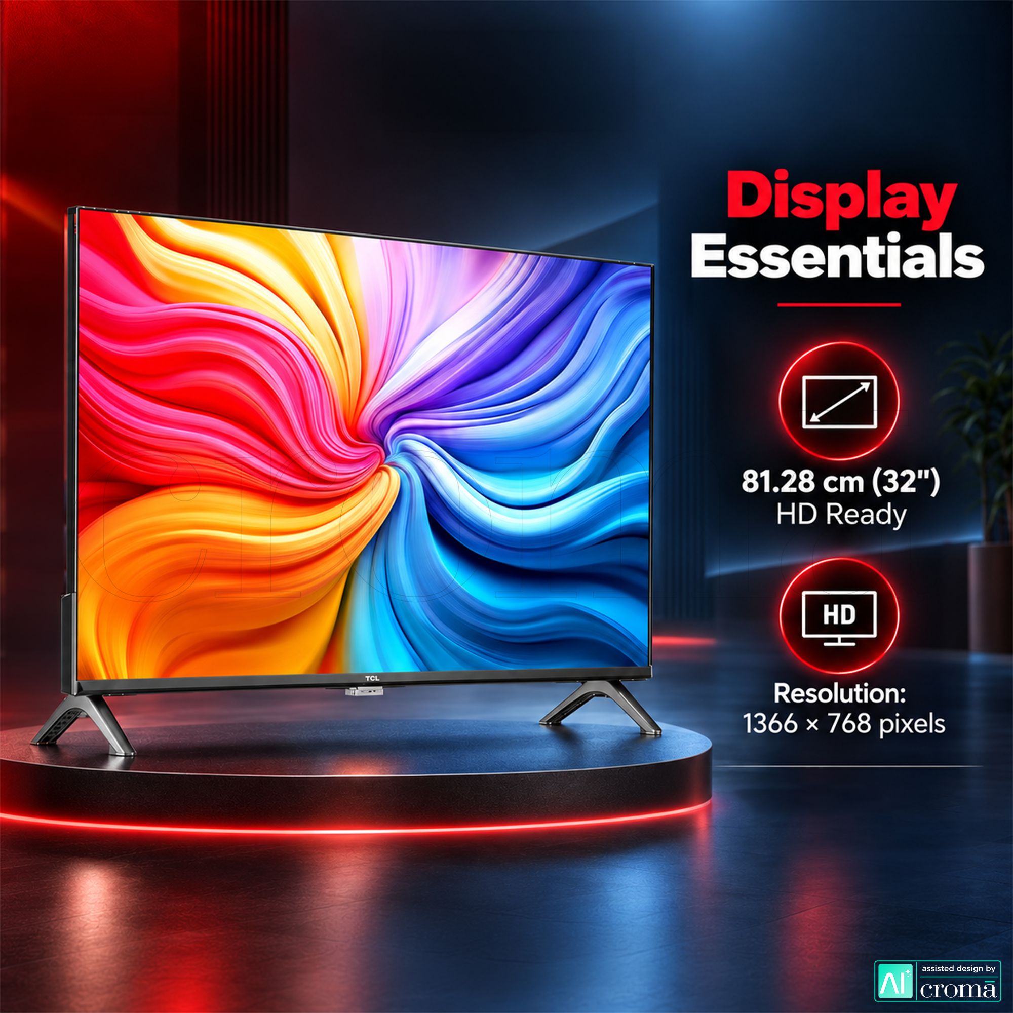 TCL V4C 80 cm (32 inch) 1 Star QLED HD Ready Smart Google TV with Google Voice Assistant (2025 model)_4